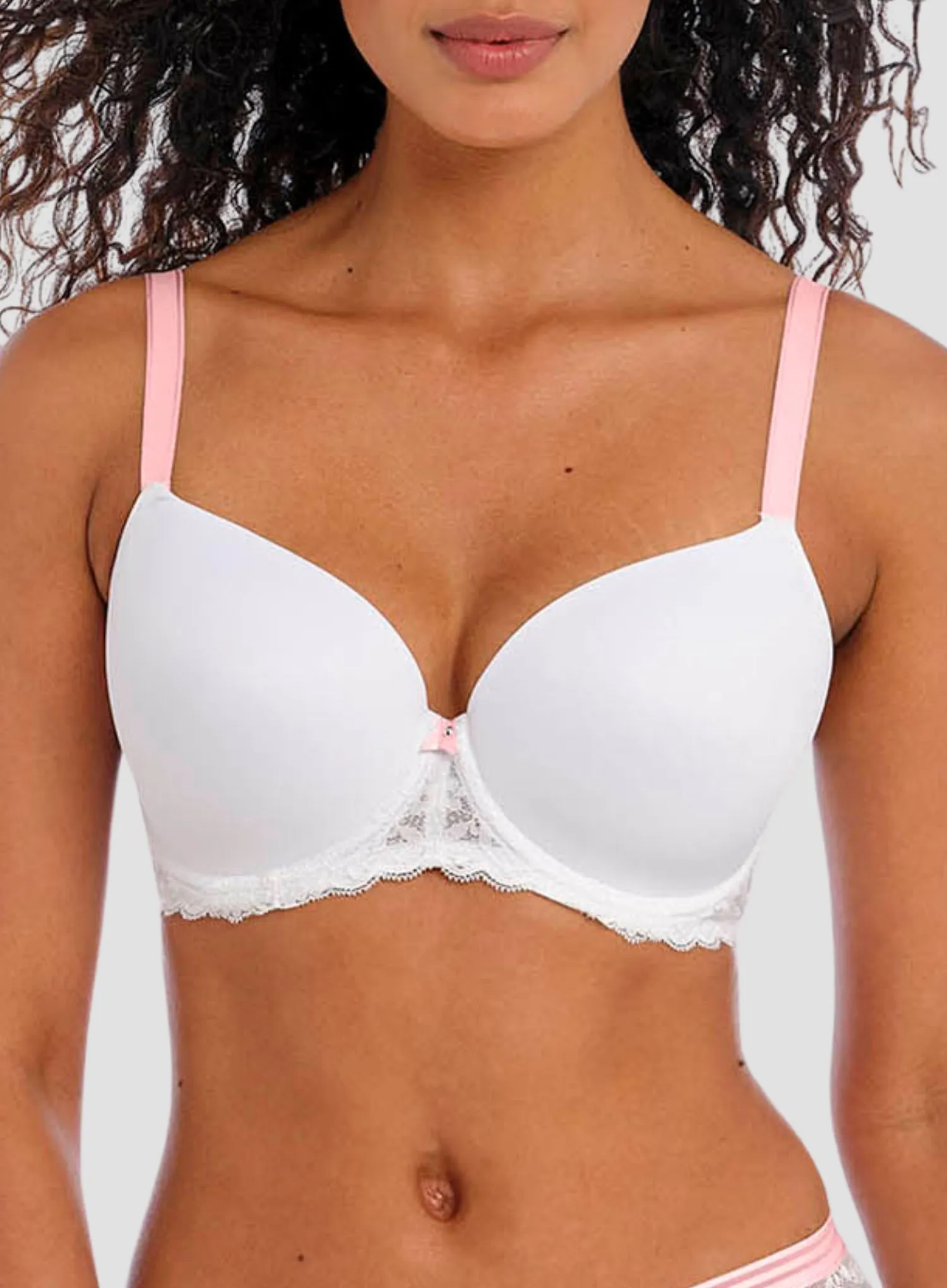 Freya: Offbeat Underwired Moulded Demi Tshirt Bra White - Image 3