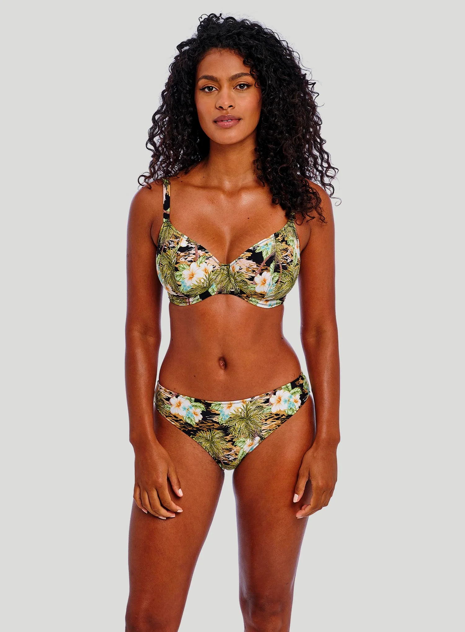Freya Swimwear: Bahama Shores Underwired Plunge Bikini Top Black - Image 2