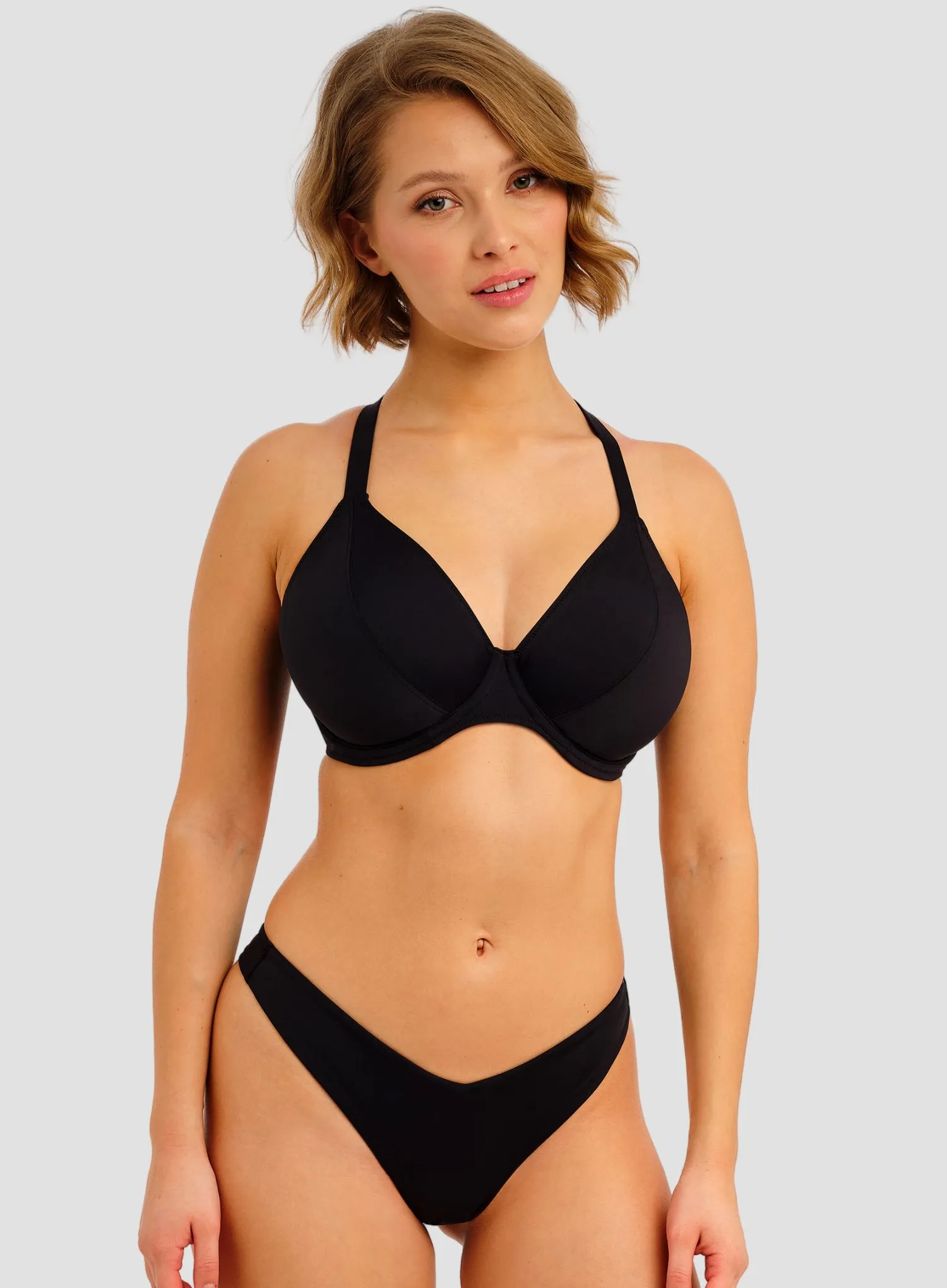 Freya Swimwear: Jewel Cove Underwired Bikini Top Plain Black - Image 2