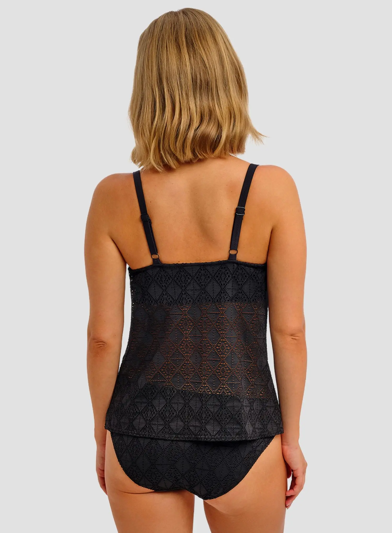 Freya Swimwear: Nomad Nights Underwired Plunge Tankini Top Black - Image 2
