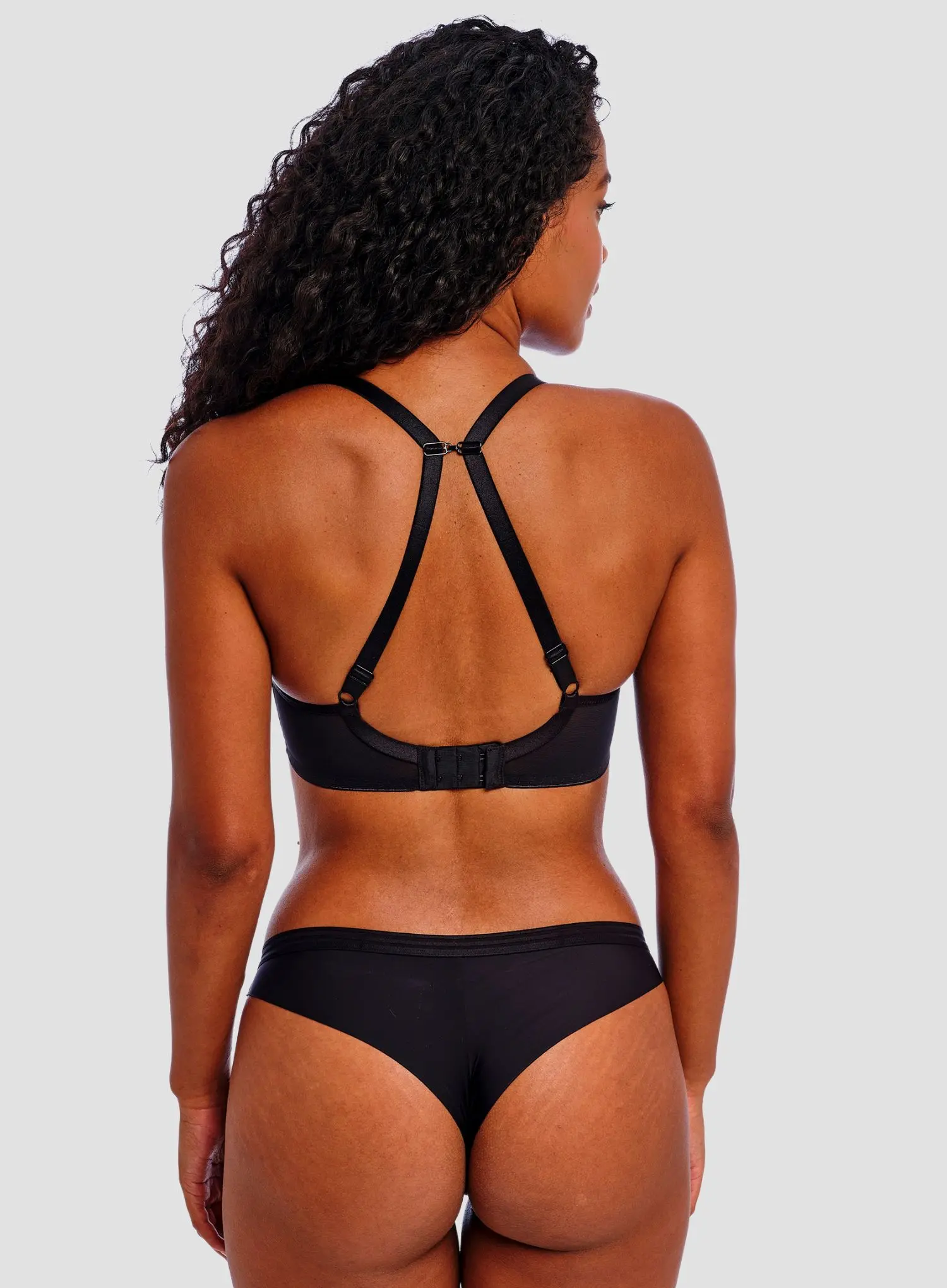 Freya: Tailored Smooth Moulded Plunge Underwired Bra Black - Image 3