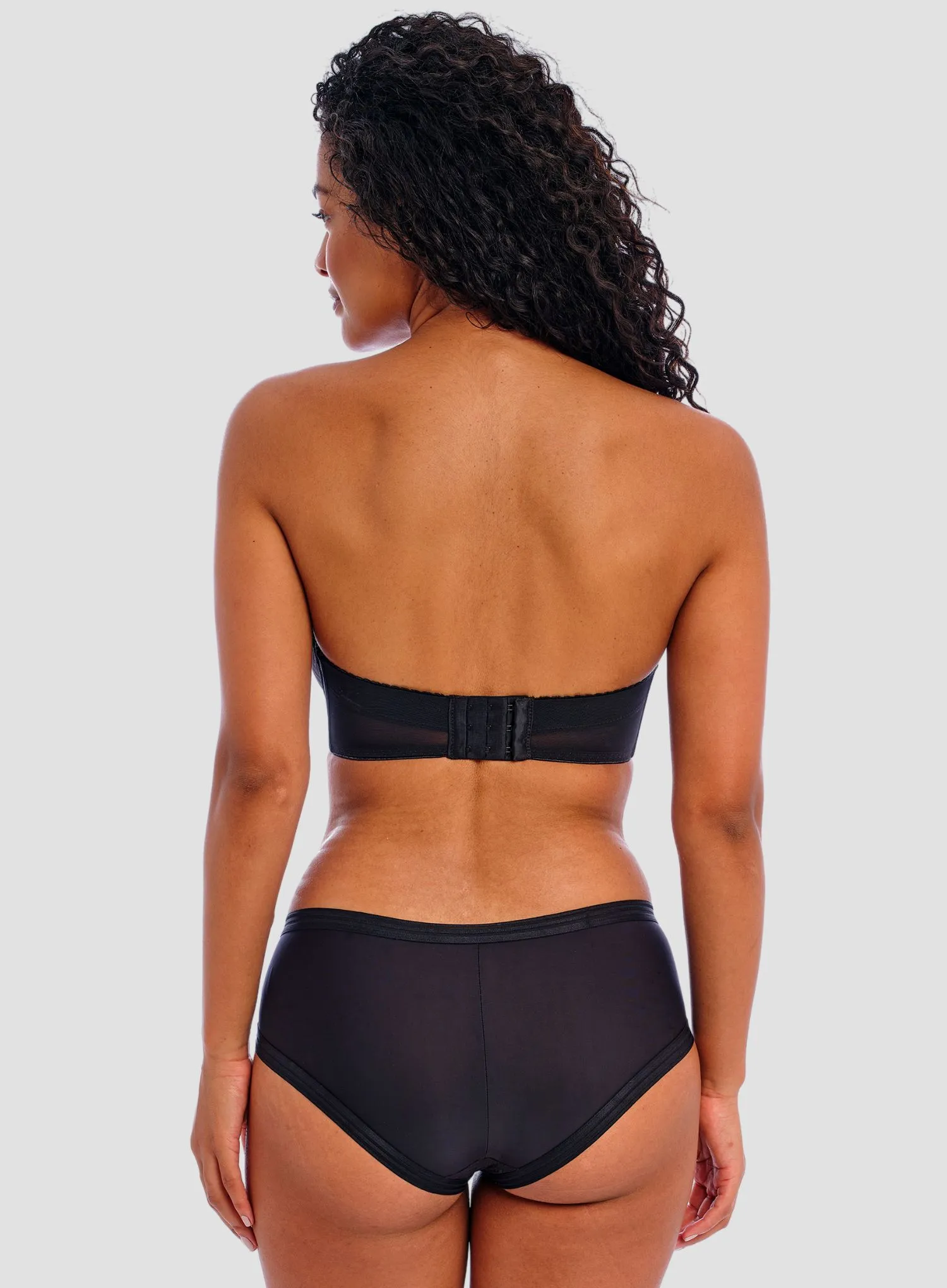 Freya: Tailored Underwired Strapless Moulded Bra Black - Image 3