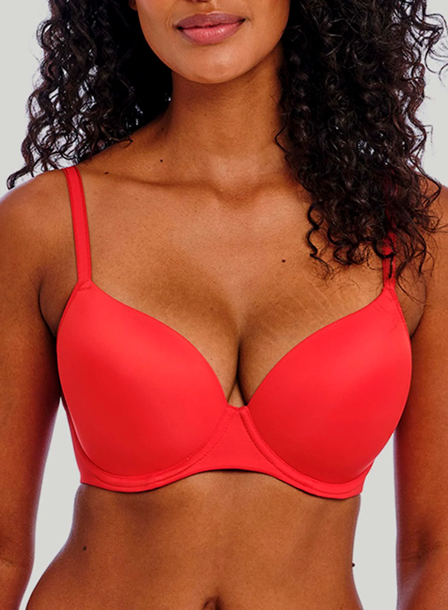 Freya: Undetected Underwired Moulded T Shirt Bra Chilli Red - Image 5