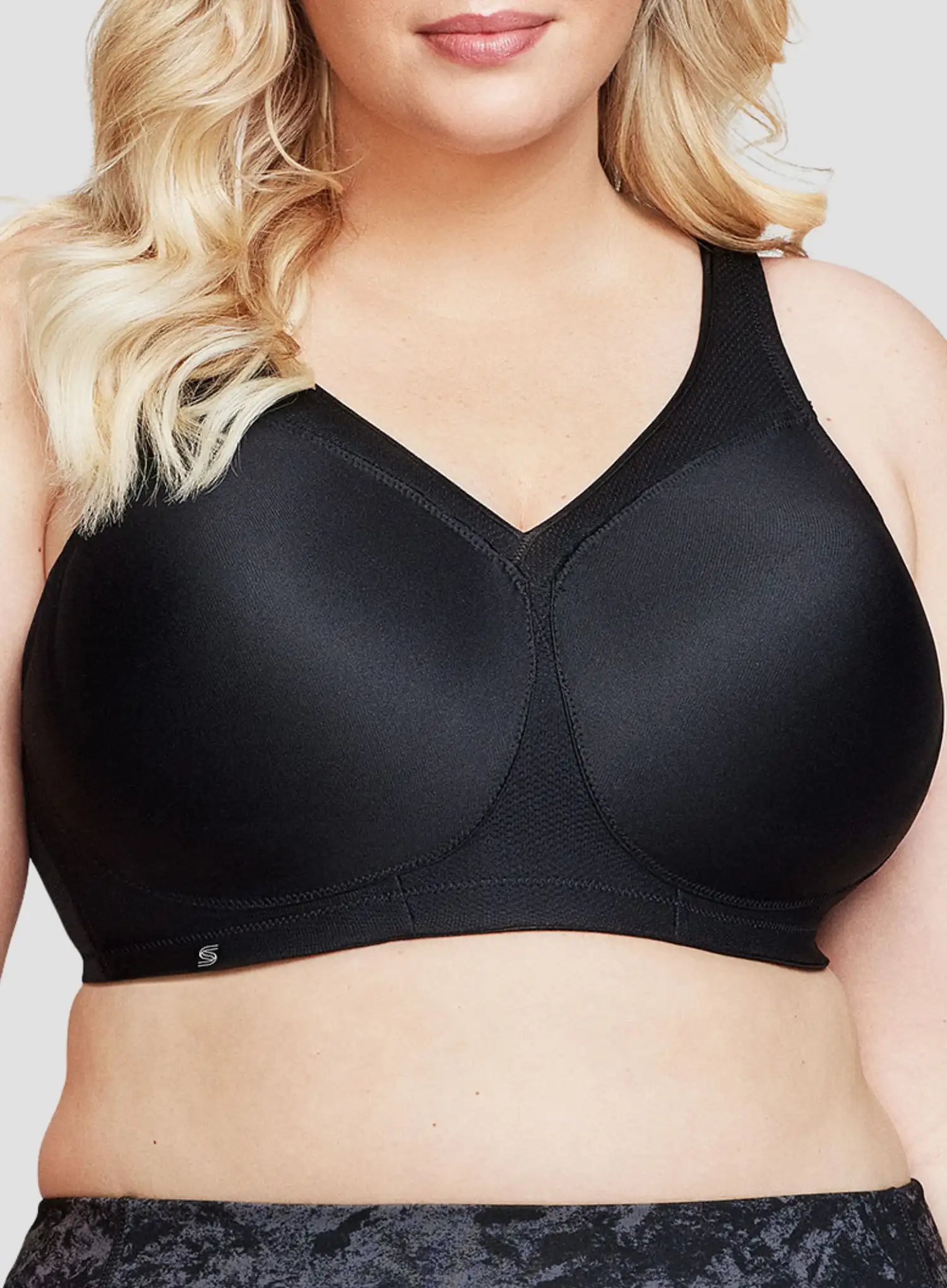 Glamorise: Magic Lift Full Figure Sports Bra Black - Image 4