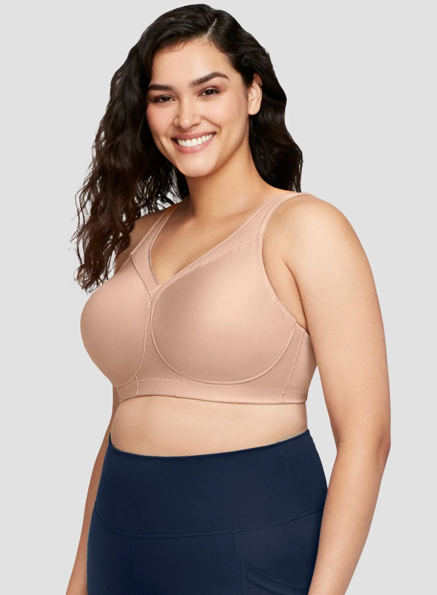 Glamorise: Magic Lift Full Figure Sports Bra Cafe - Image 4