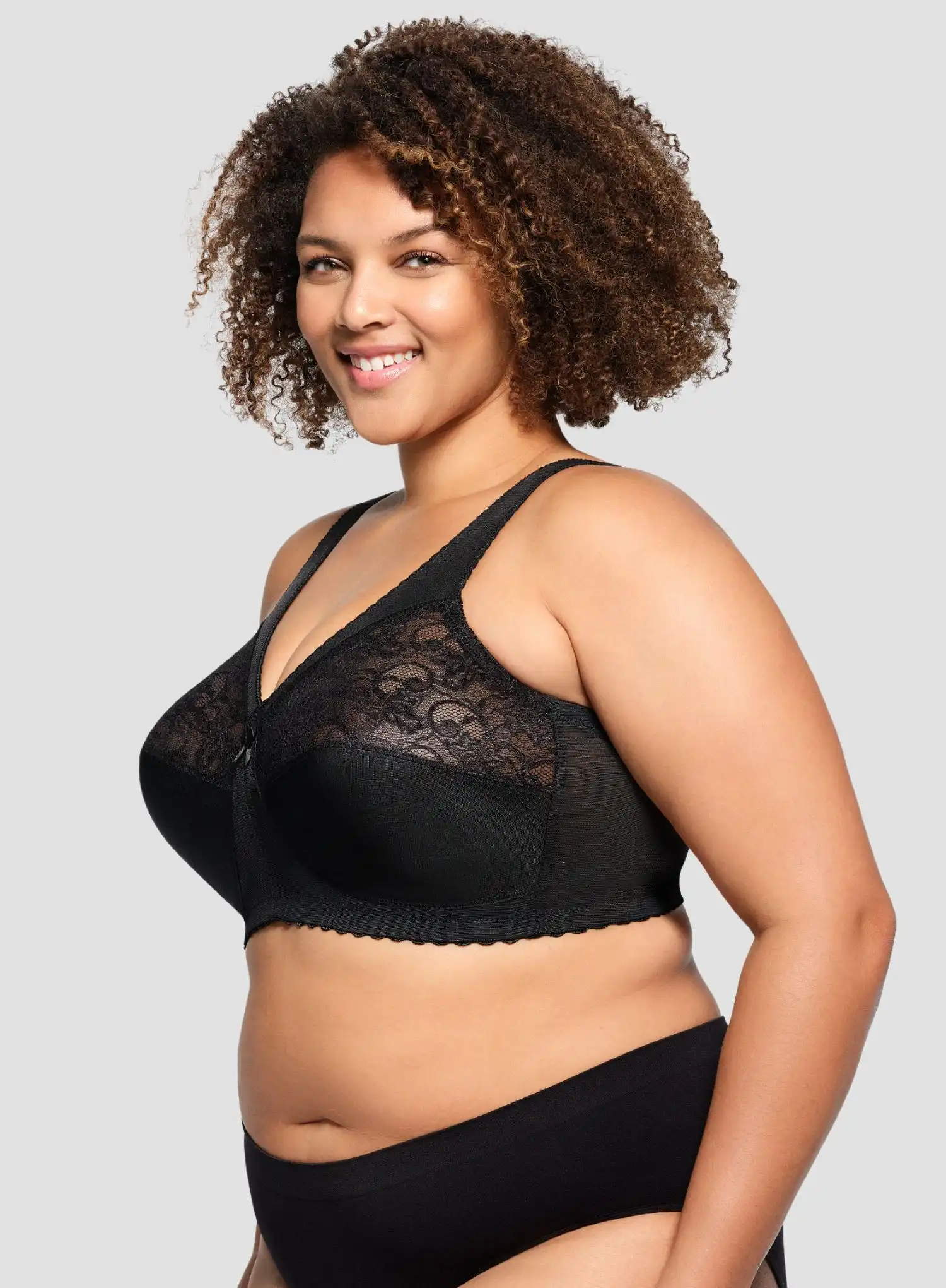 Glamorise: Magic Lift Full Figure Support Bra Black - Image 3