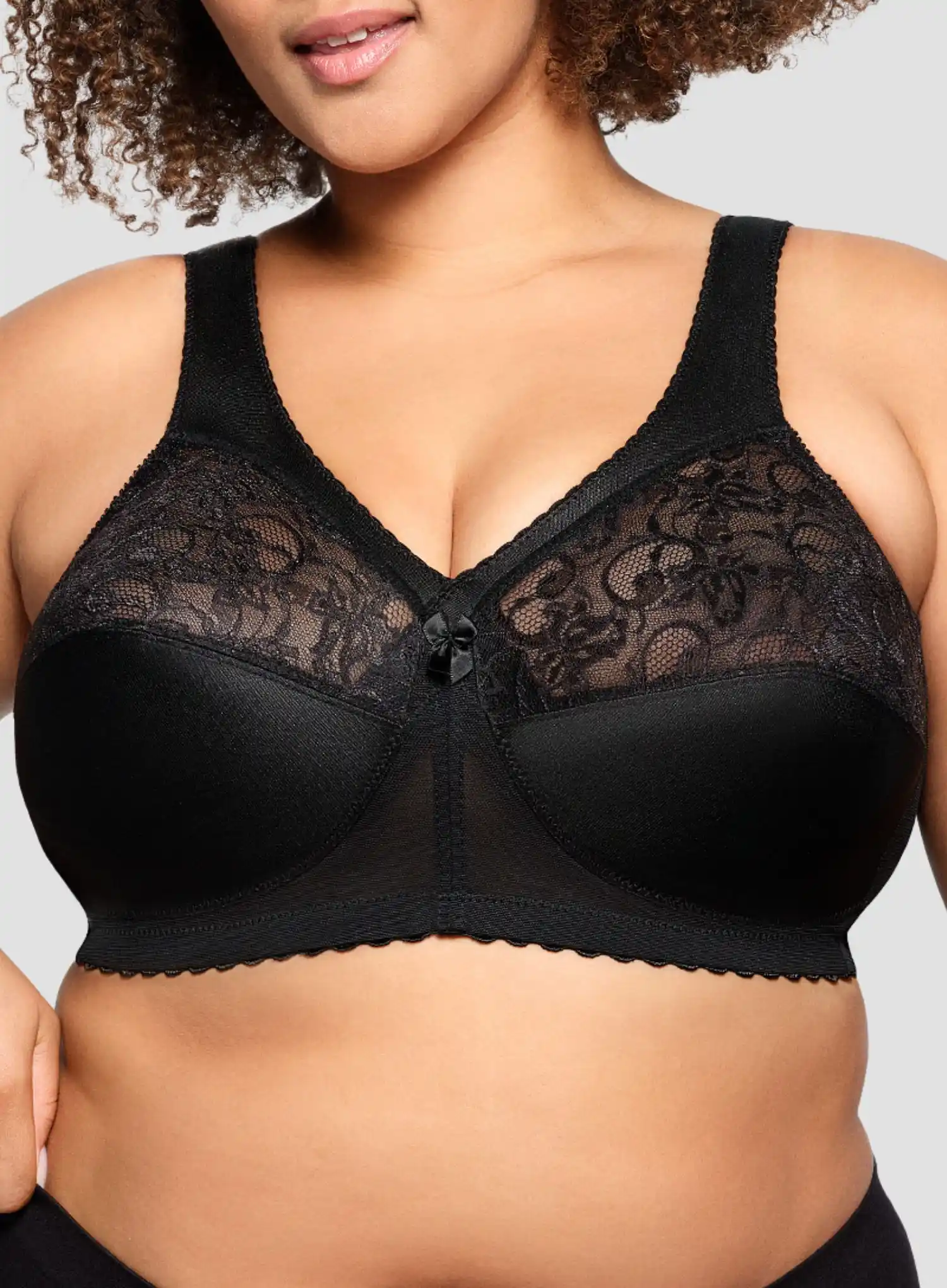 Glamorise: Magic Lift Full Figure Support Bra Black - Image 4