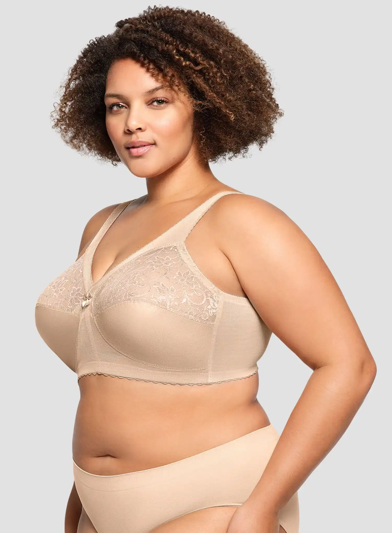 Glamorise: Magic Lift Full Figure Support Bra Blush - Image 3
