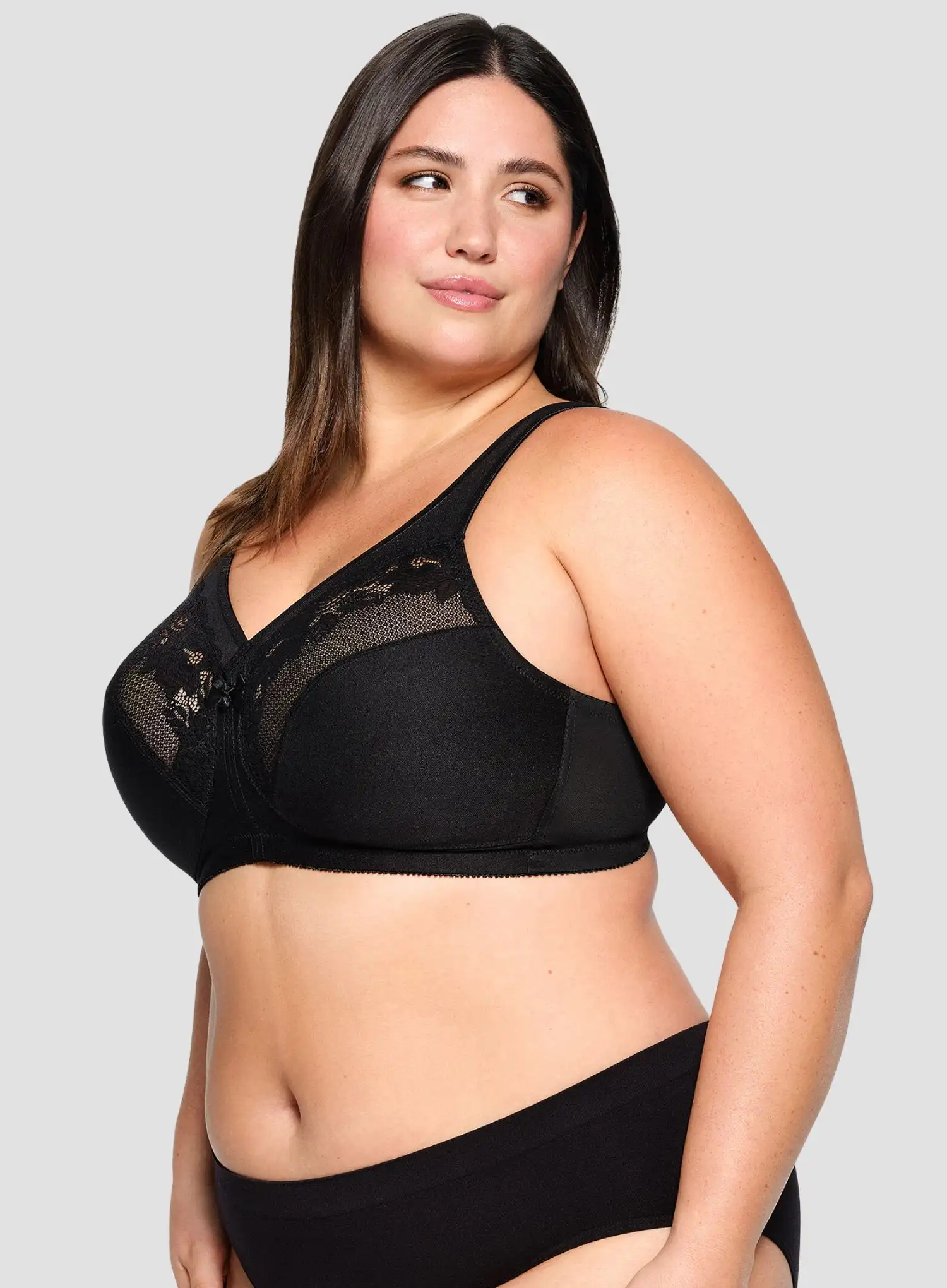 Glamorise: Magic Lift Minimizer Bra Black - Image 3