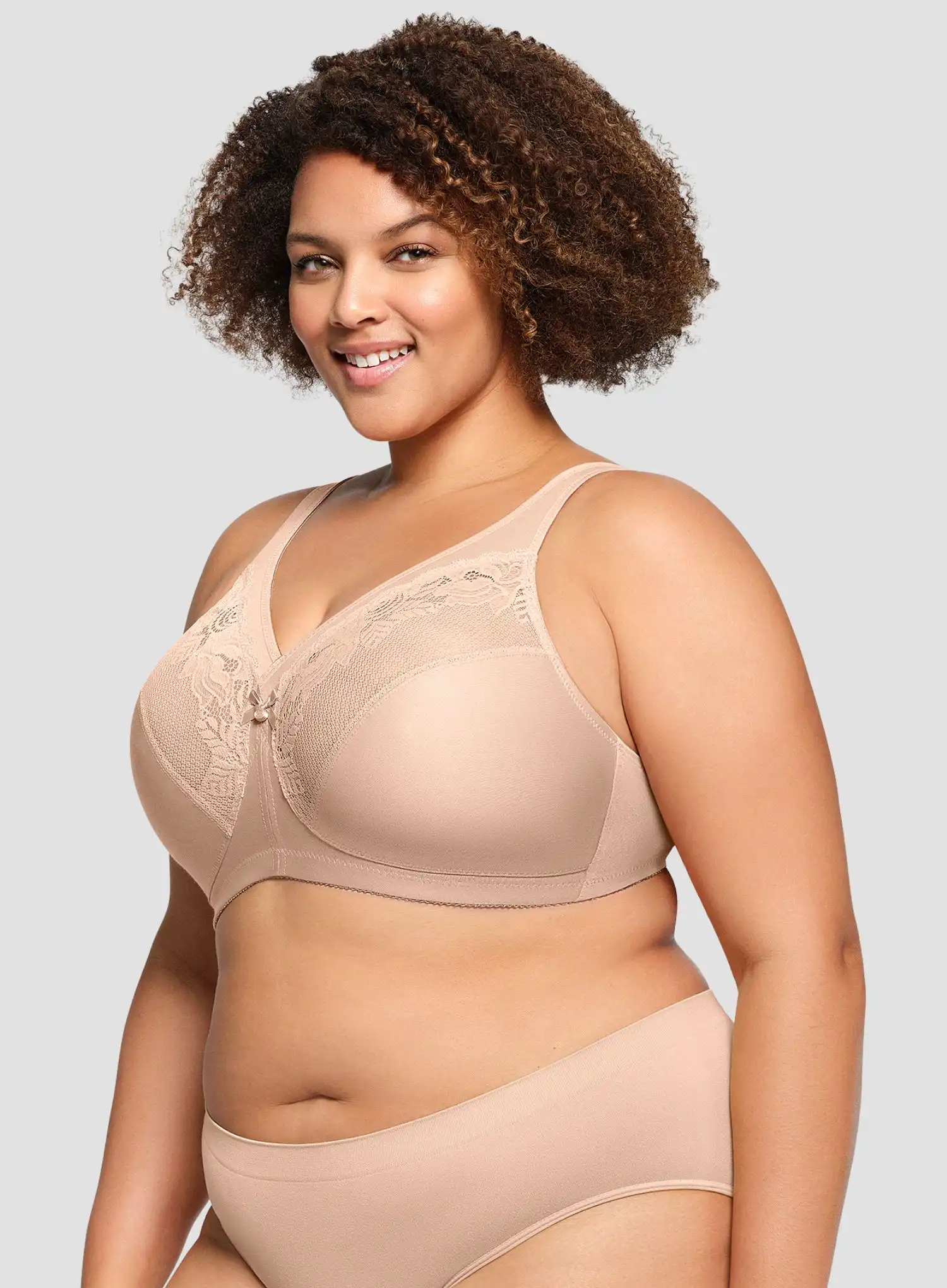 Glamorise: Magic Lift Minimizer Bra Cafe - Image 3