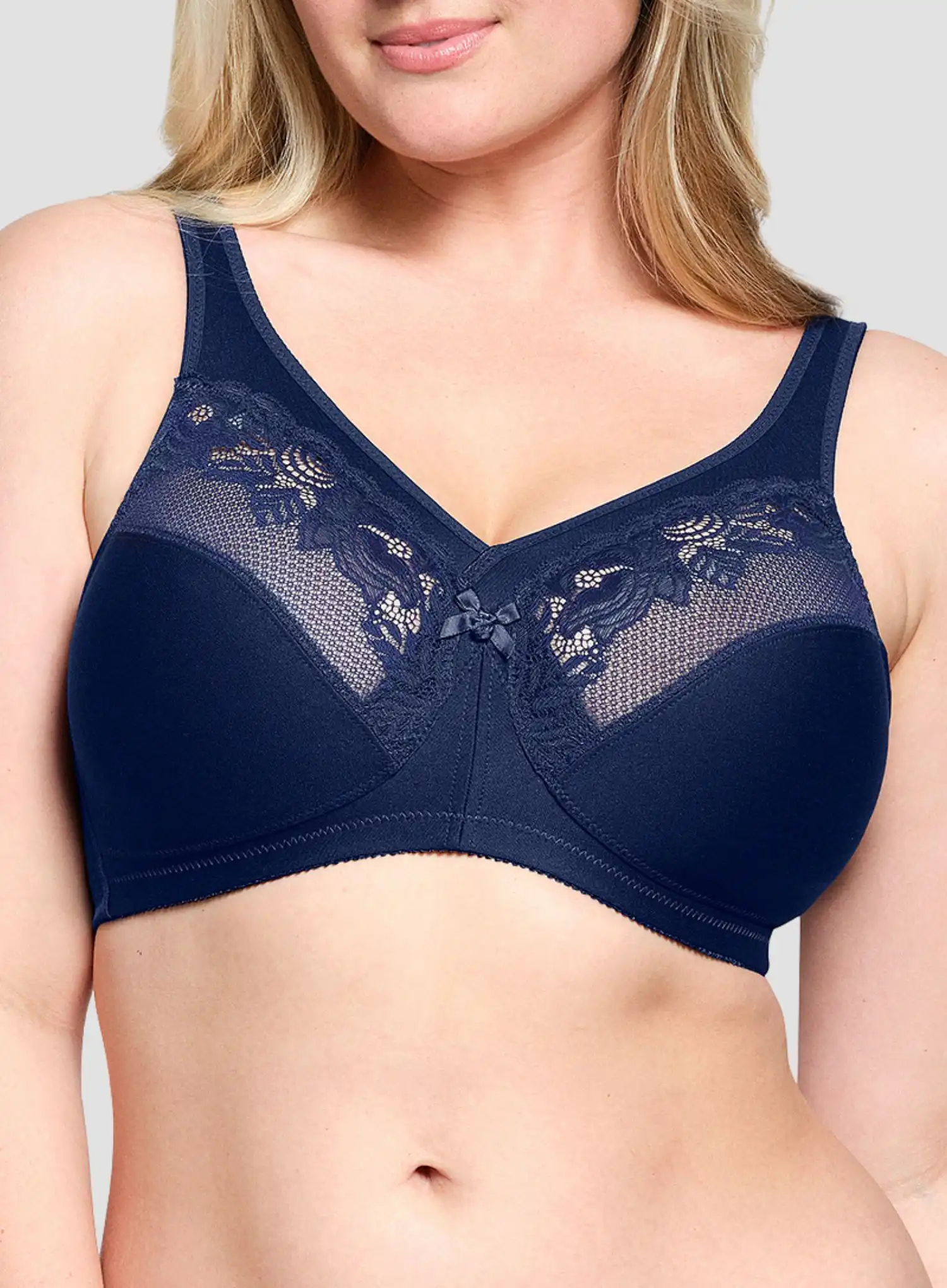 Glamorise: Magic Lift Minimizer Bra Medieval Blue - Image 4