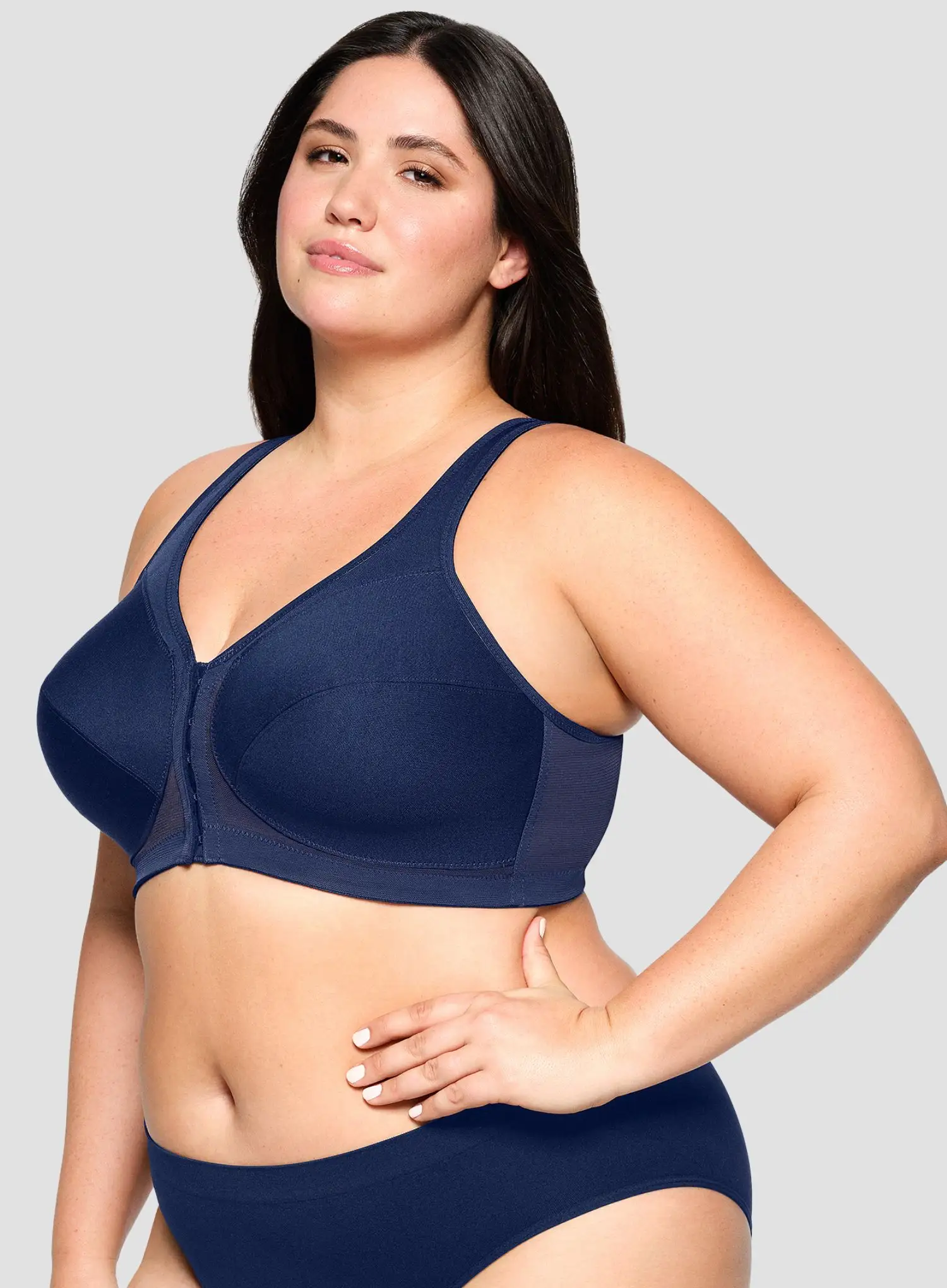 Glamorise: Magic Lift Posture Back Support Bra Blue - Image 3