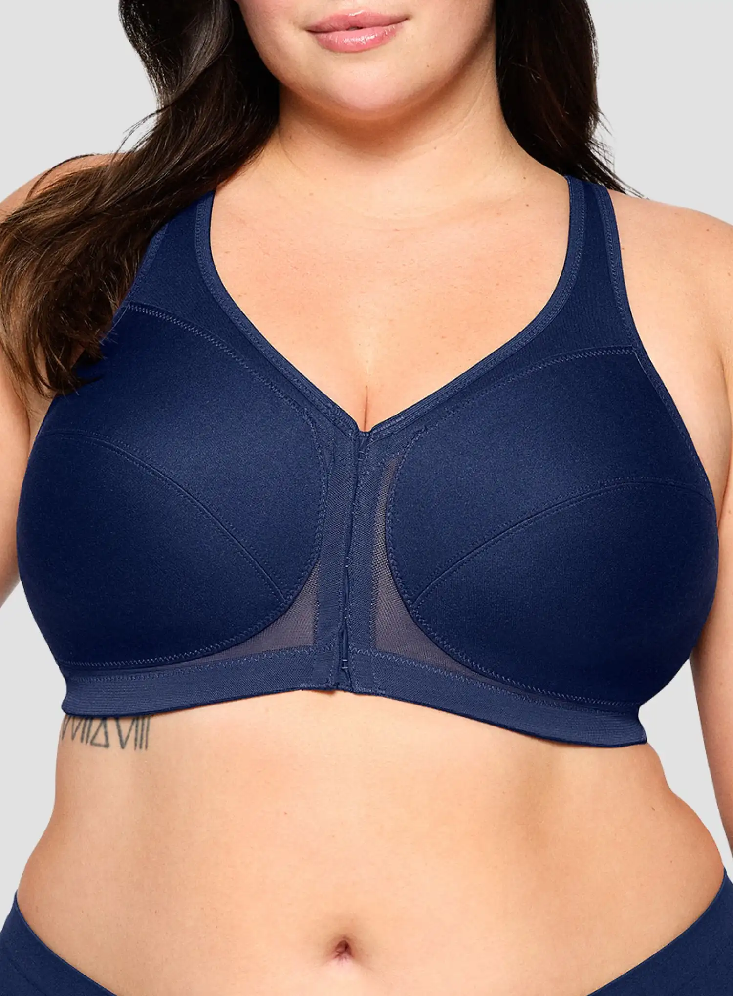 Glamorise: Magic Lift Posture Back Support Bra Blue - Image 4
