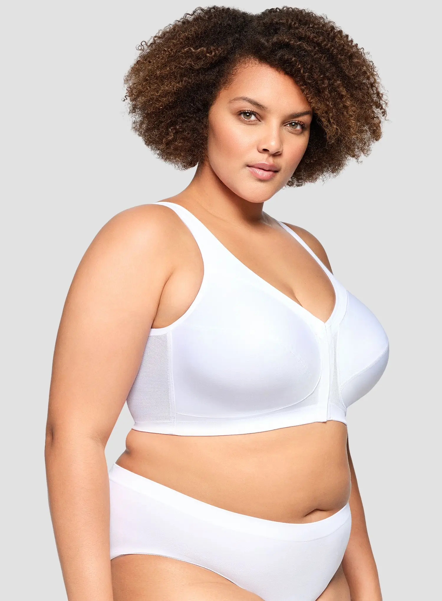 Glamorise: Magic Lift Posture Back Support Bra White - Image 3
