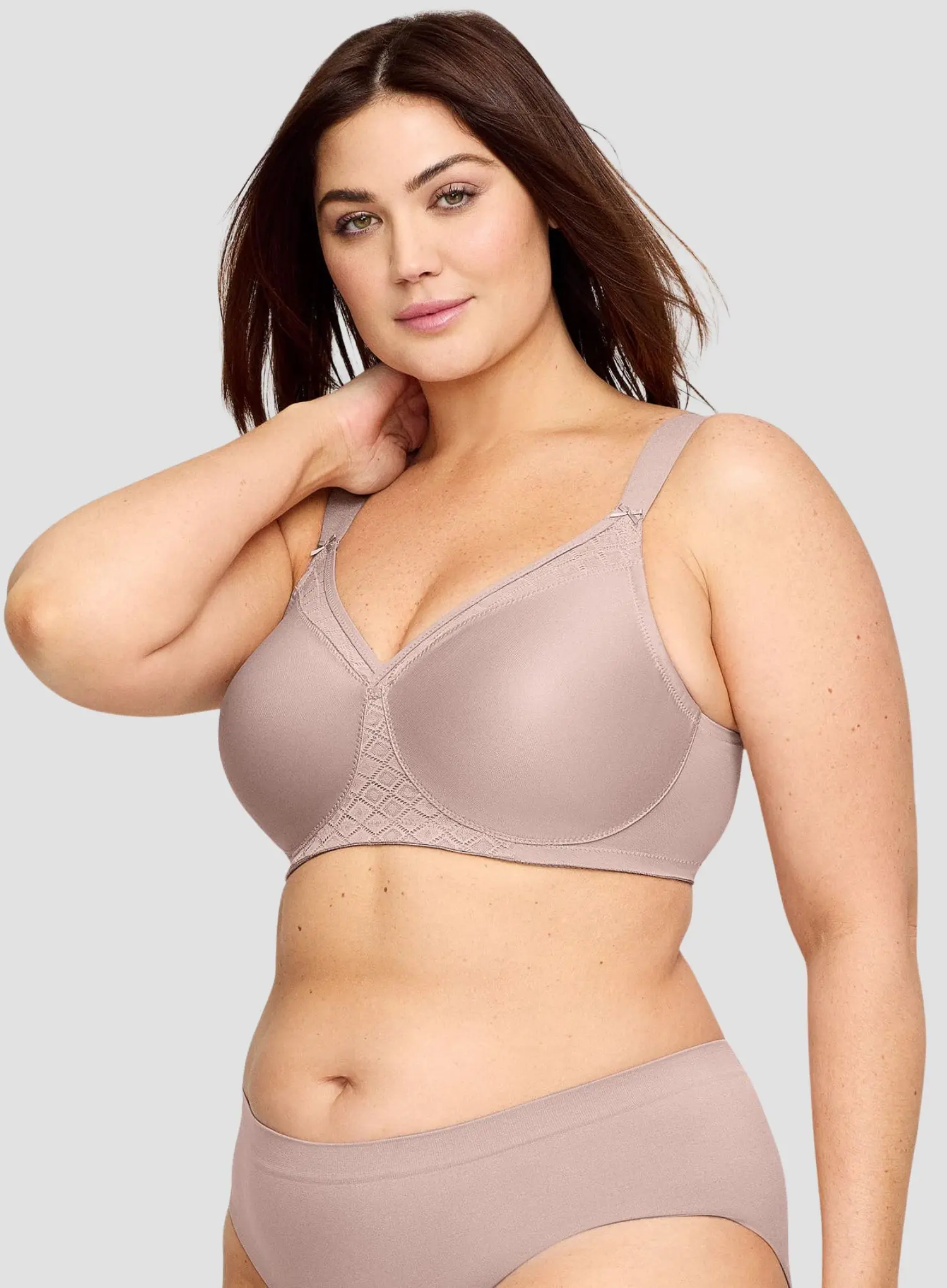 Glamorise: Magic Lift Seamless Support Tshirt Bra Taupe - Image 4
