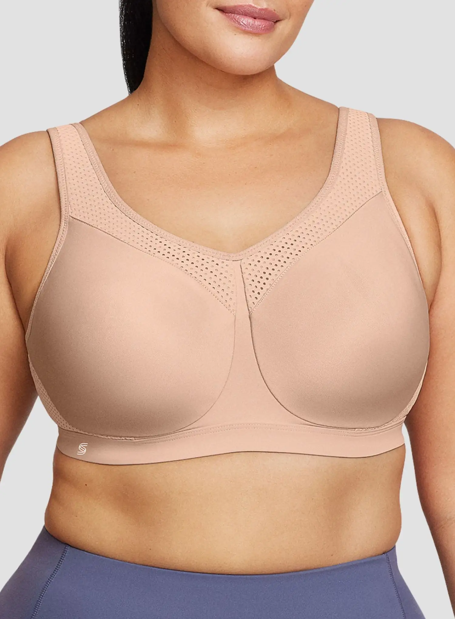 Glamorise: No Limits High Support Underwire Sports Bra Cafe - Image 4