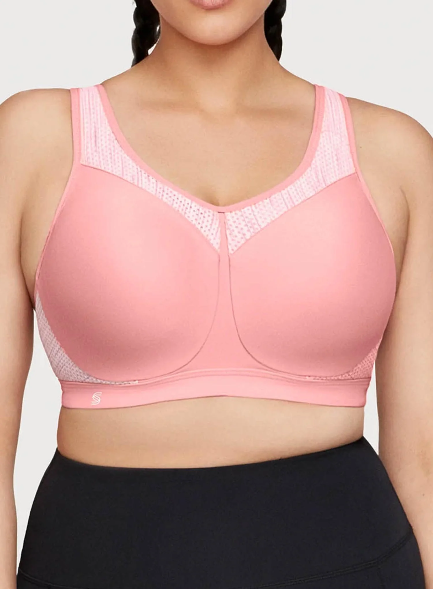 Glamorise: No Limits High Support Underwire Sports Bra Pink Blush - Image 5