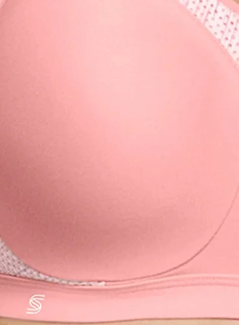 Glamorise: No Limits High Support Underwire Sports Bra Pink Blush - Image 6