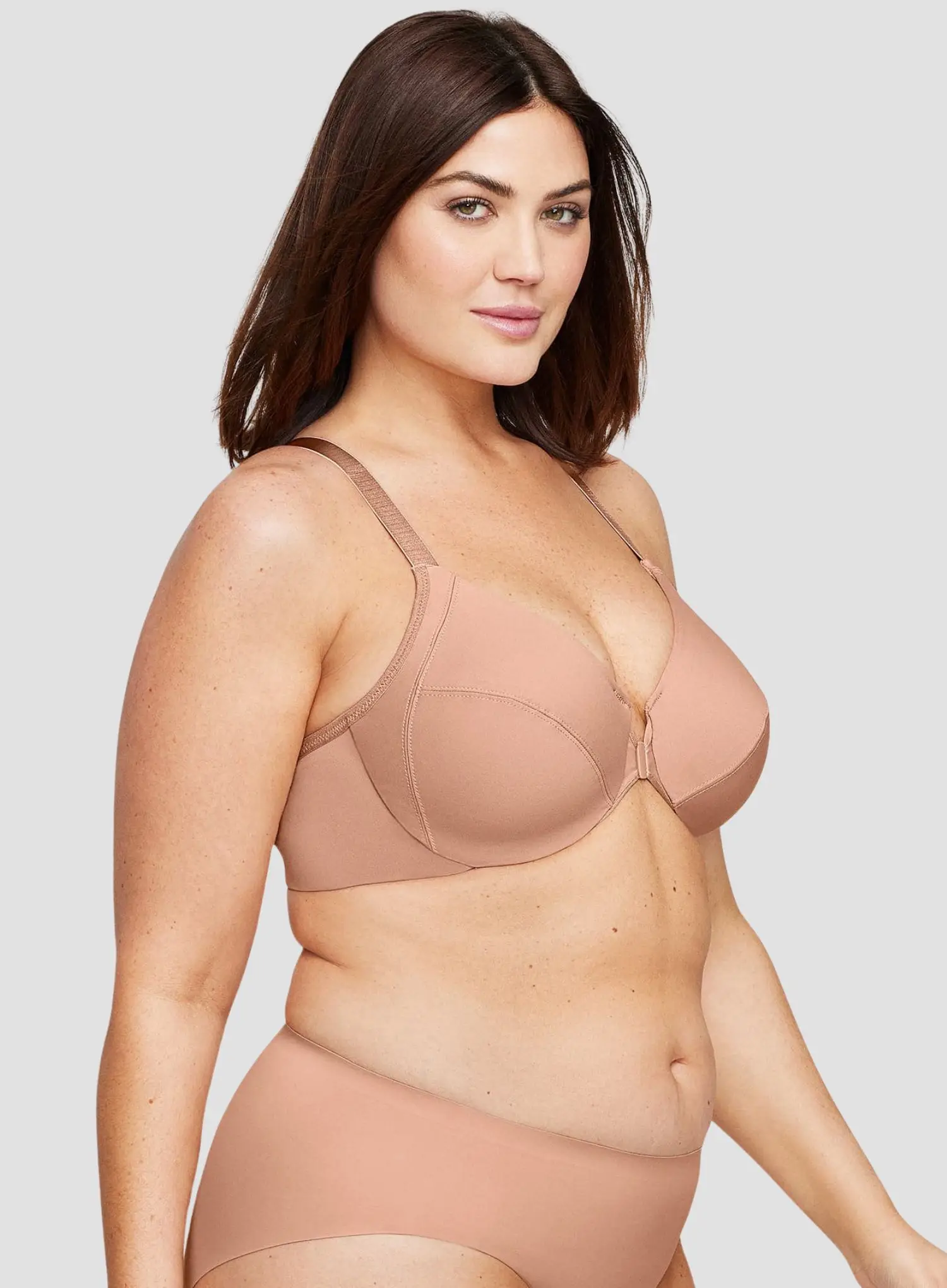 Glamorise: Wonderwire Front Close Smoothing Bra Cappuccino - Image 3