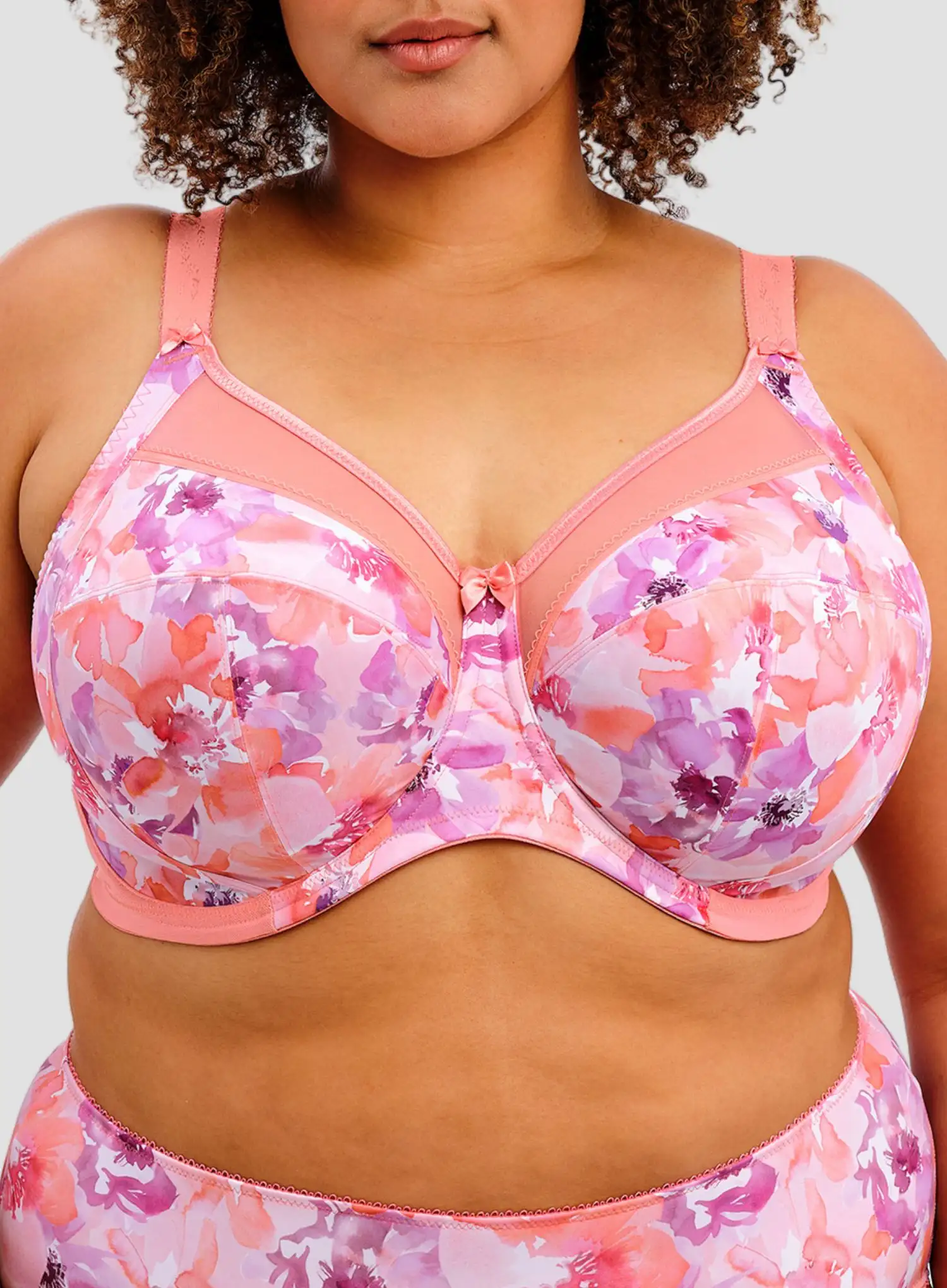 Goddess: Kayla Banded Underwired Bra Coral Petal - Image 4