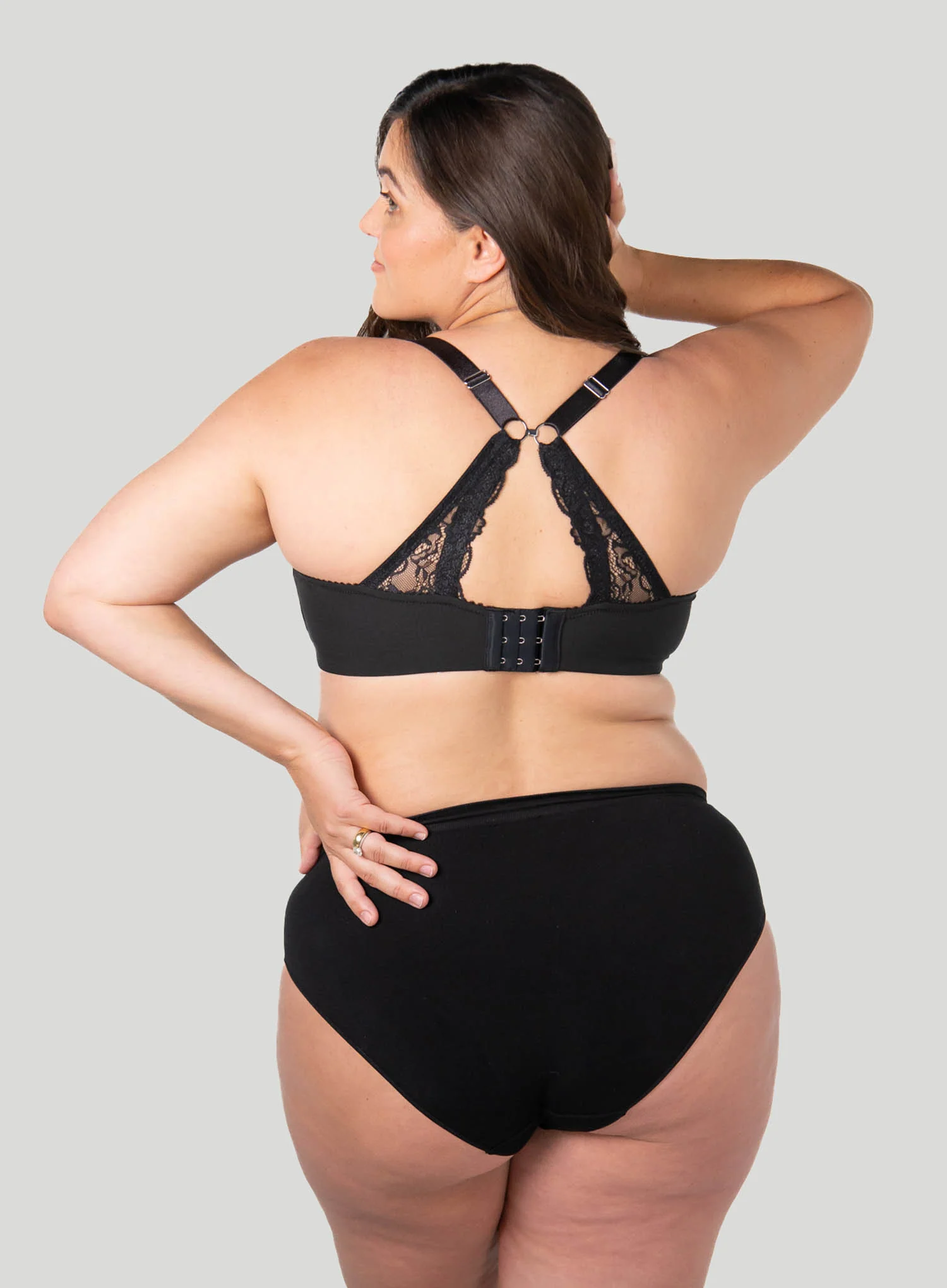 Hot Milk: Temptation Lace Nursing Bra Black - Image 4