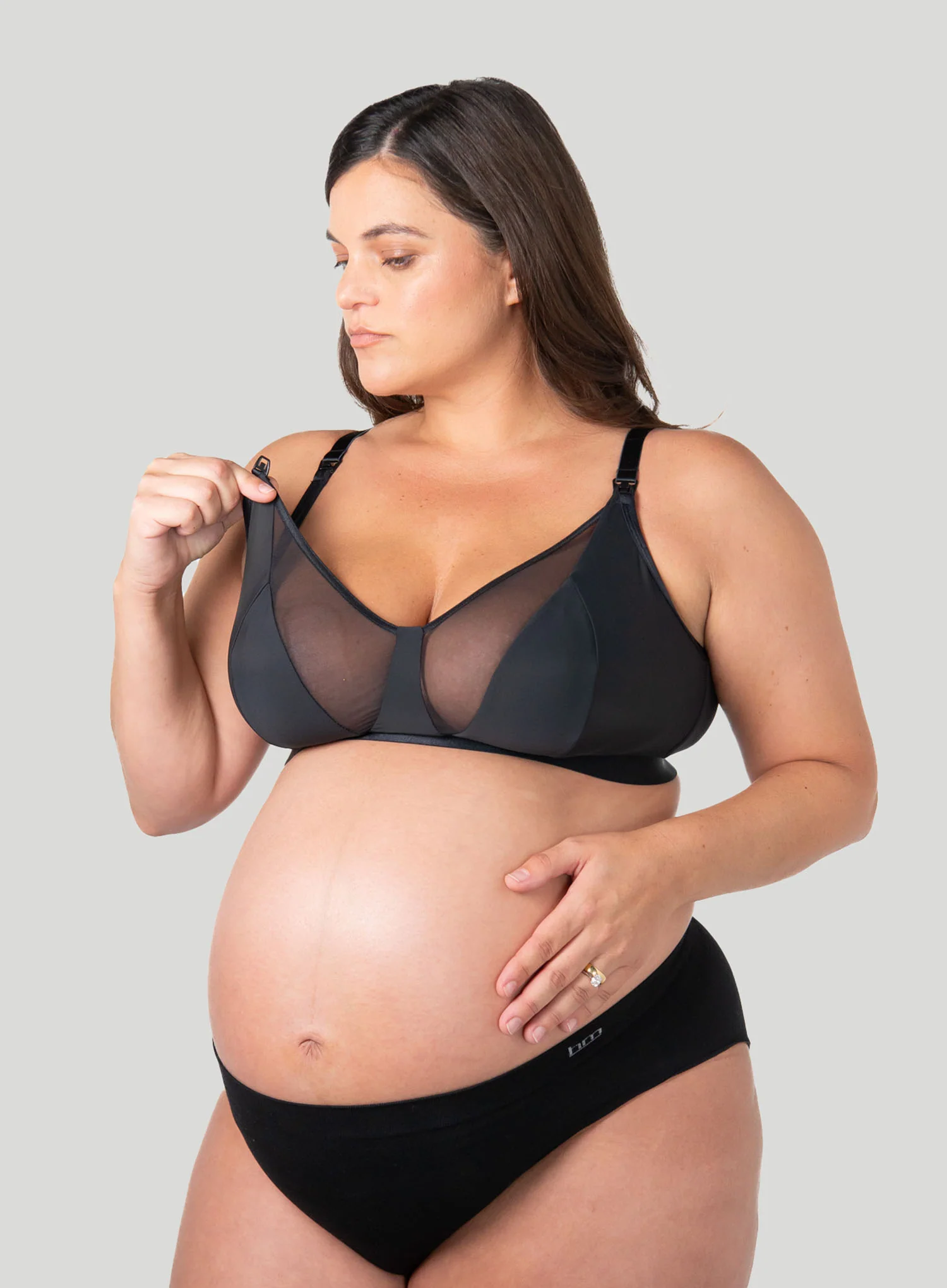 Hotmilk: Flawless Wire Free Nursing Bra Black - Image 3