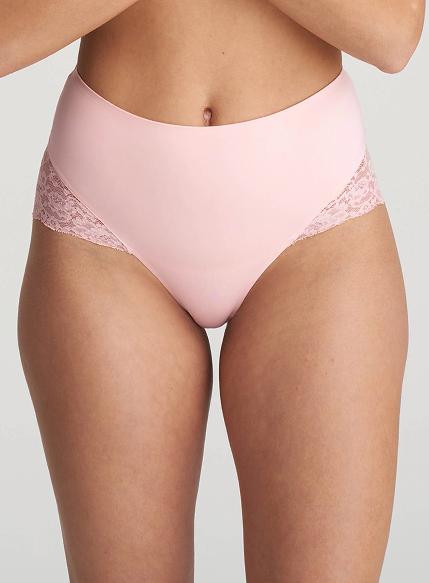 Marie Jo: Color Studio Lace High Waisted Brief Pearl Pink - Image 4