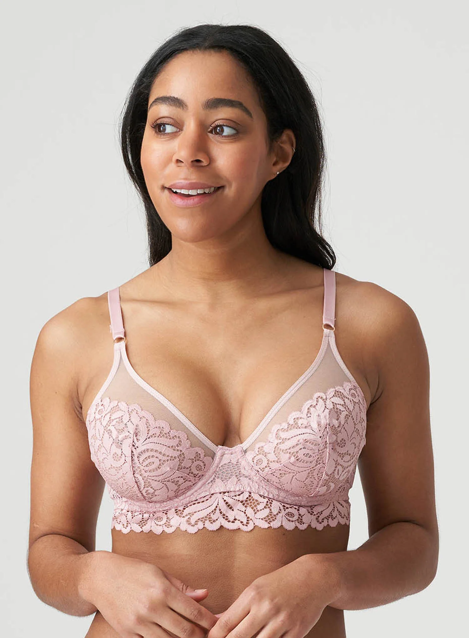 Marie Jo: Elis Plunge Longline Bra Vintage Pink - Image 4