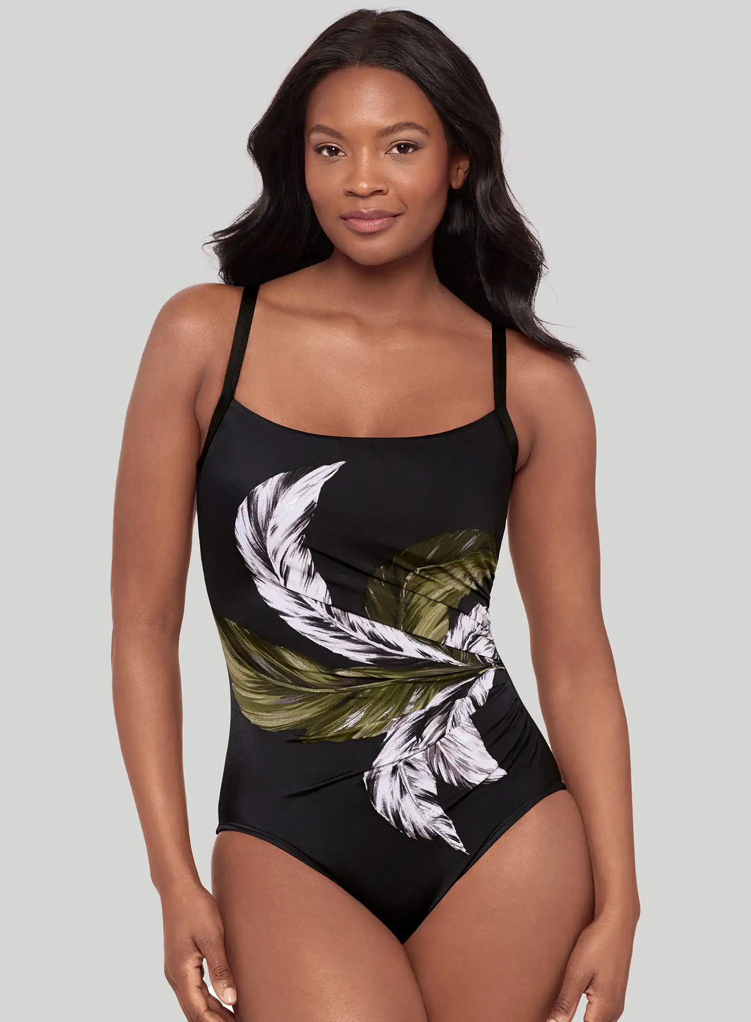 Miraclesuit Swimwear: Boca Grande Starr Underwired Shaping One Piece Black Multi - Image 2