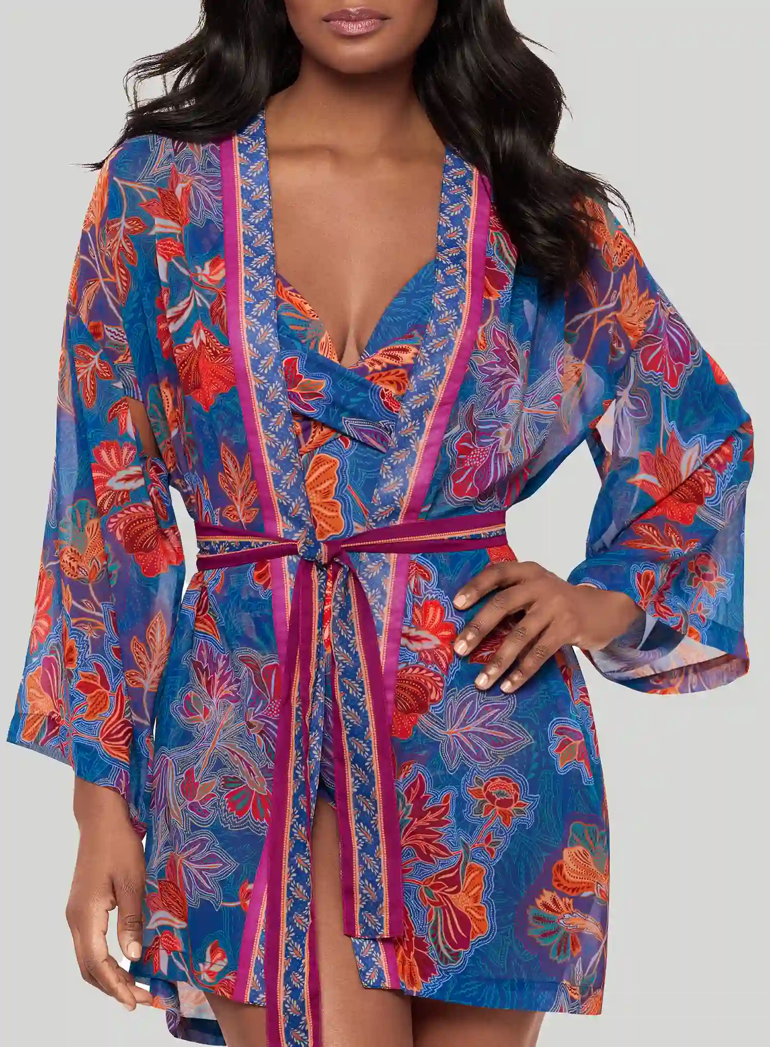Miraclesuit Swimwear: Decoupage Kimono Multi - Image 5