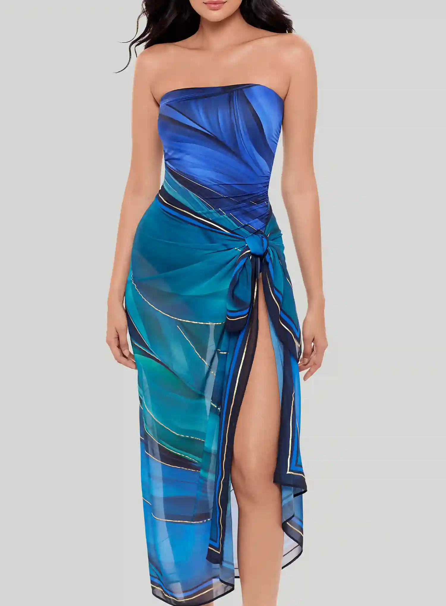 Miraclesuit Swimwear: Maldiva Pareo Blue Multi - Image 5