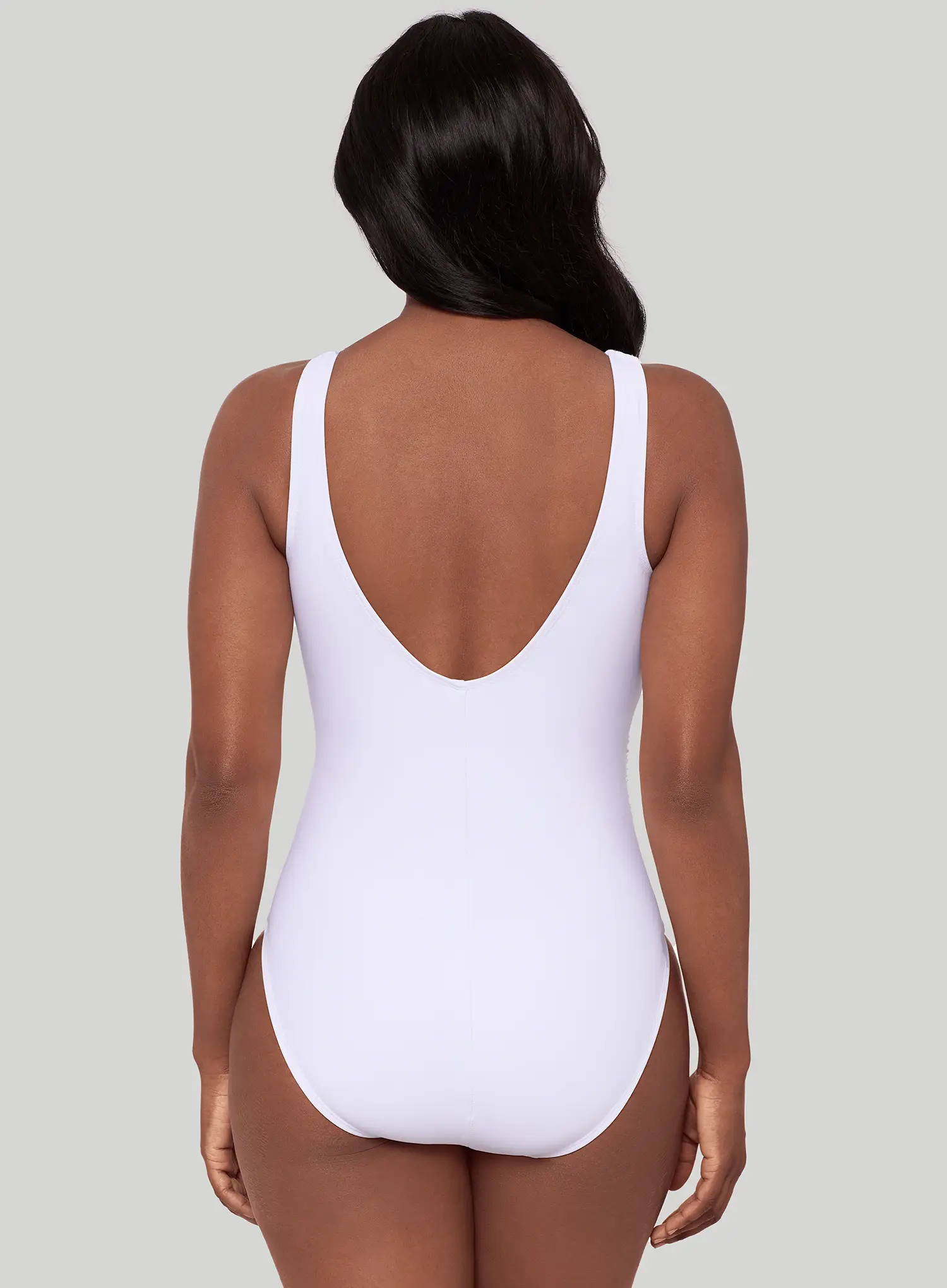 Miraclesuit Swimwear: Razzle Dazzle Swizzle Underwired Shaping One Piece White - Image 3