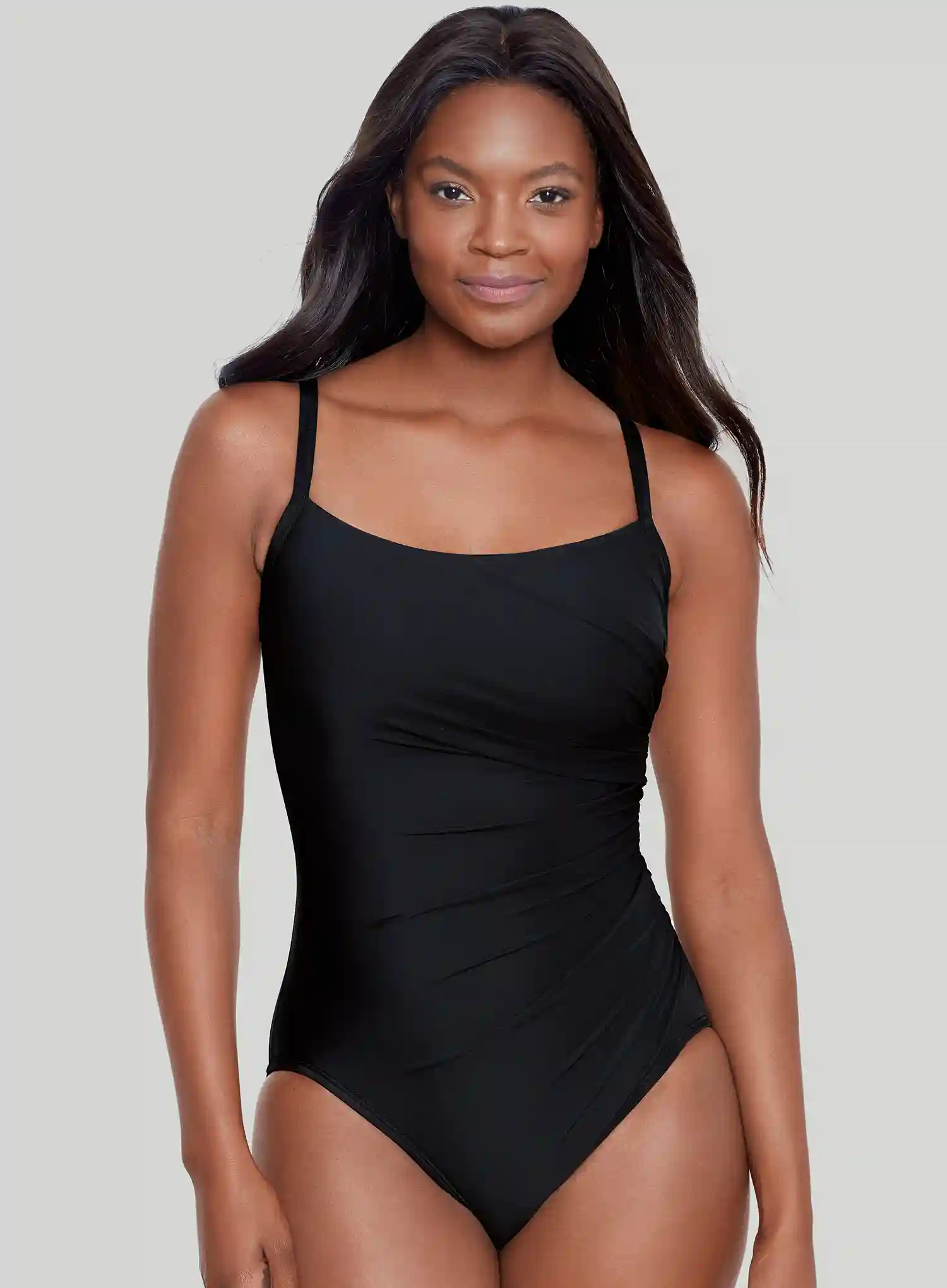 Miraclesuit Swimwear: Rock Solid Starr Underwired Shaping One Piece Black - Image 2