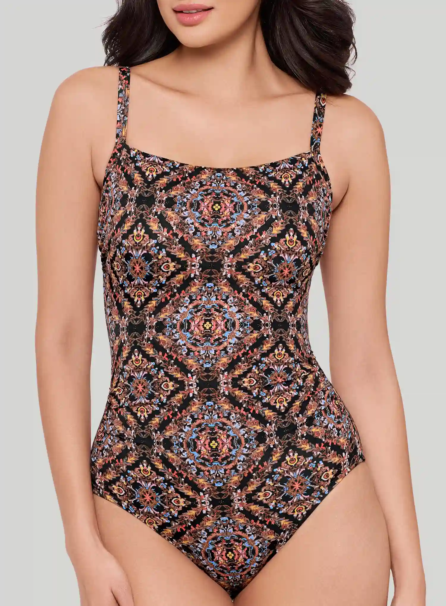 Miraclesuit Swimwear: Scandale Kara Underwired Shaping One Piece Black Multi - Image 5
