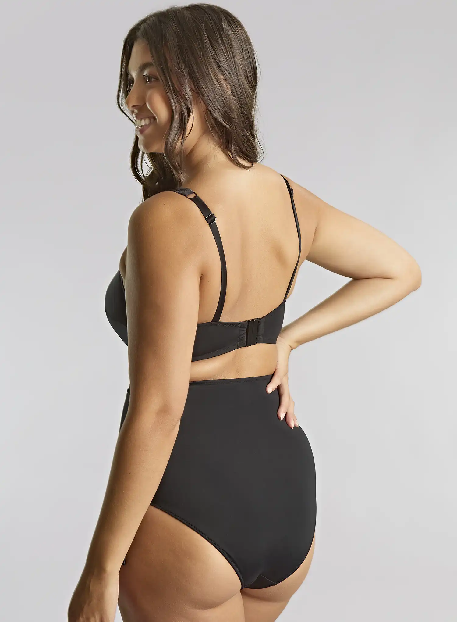 Panache: Signature Gina Square Neck Bikini Top Black - Image 3