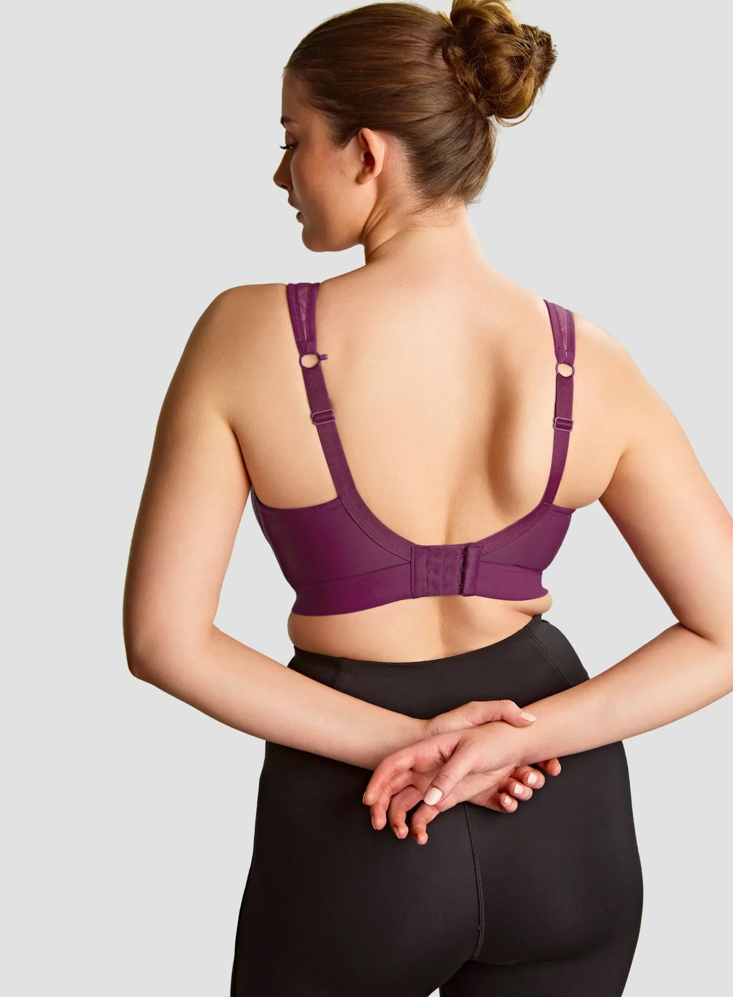 Panache Sport: Boundless Moulded Non Wired Sports Bra Berry Chalk - Image 3