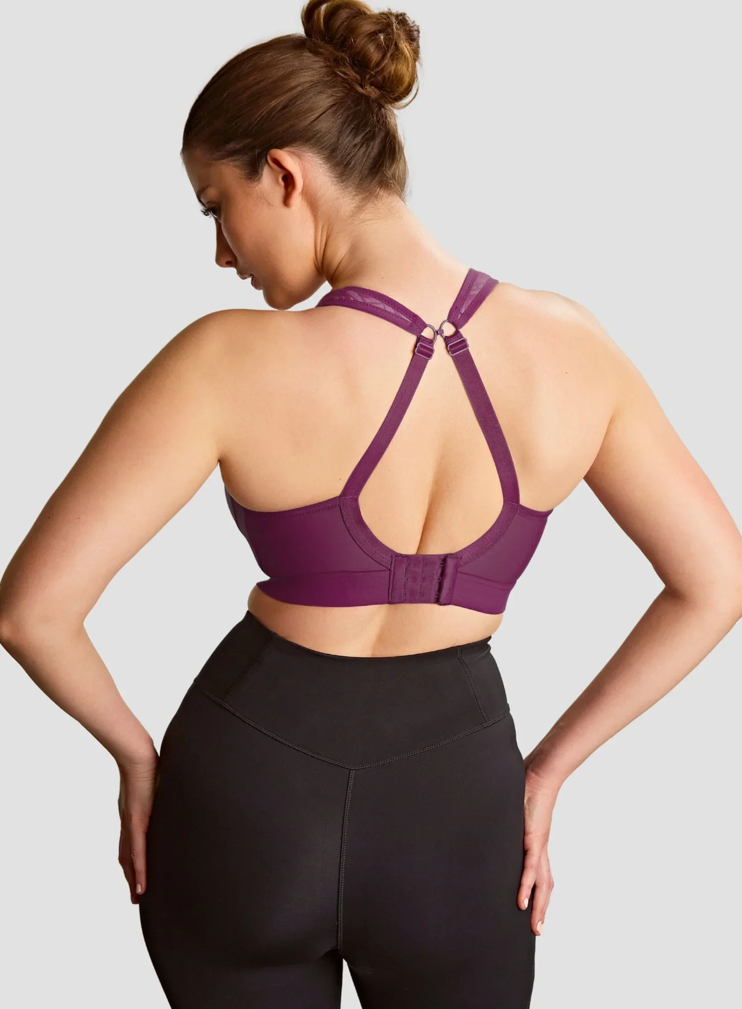 Panache Sport: Boundless Moulded Non Wired Sports Bra Berry Chalk - Image 4
