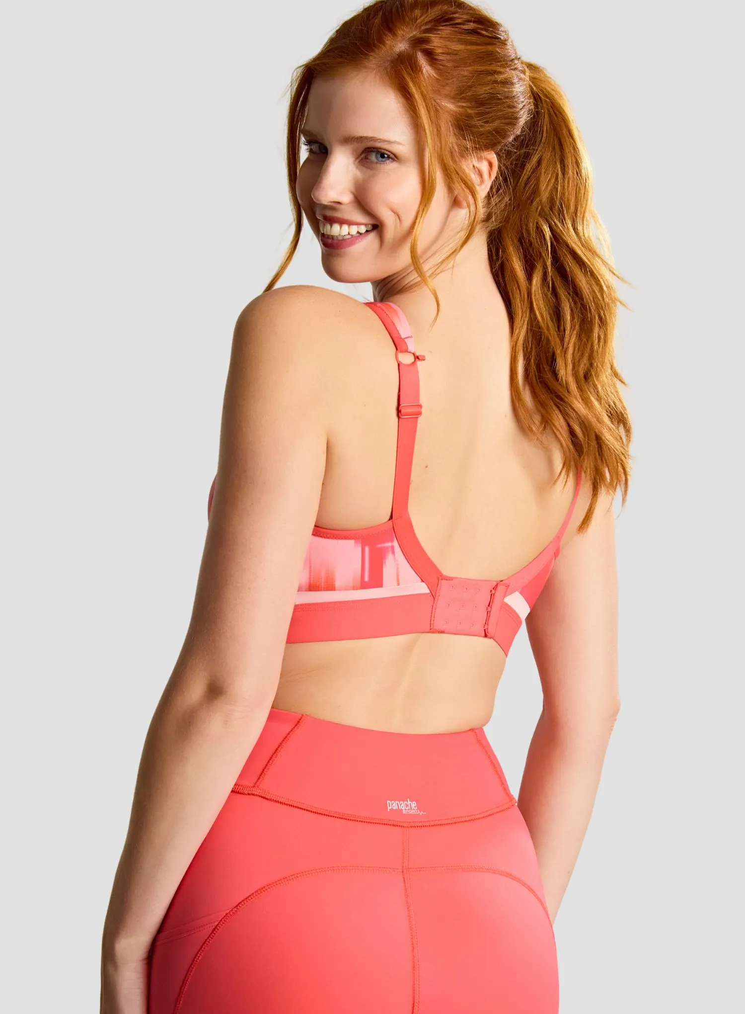 Panache Sport: Boundless Moulded Non Wired Sports Bra Pink Abstract - Image 3