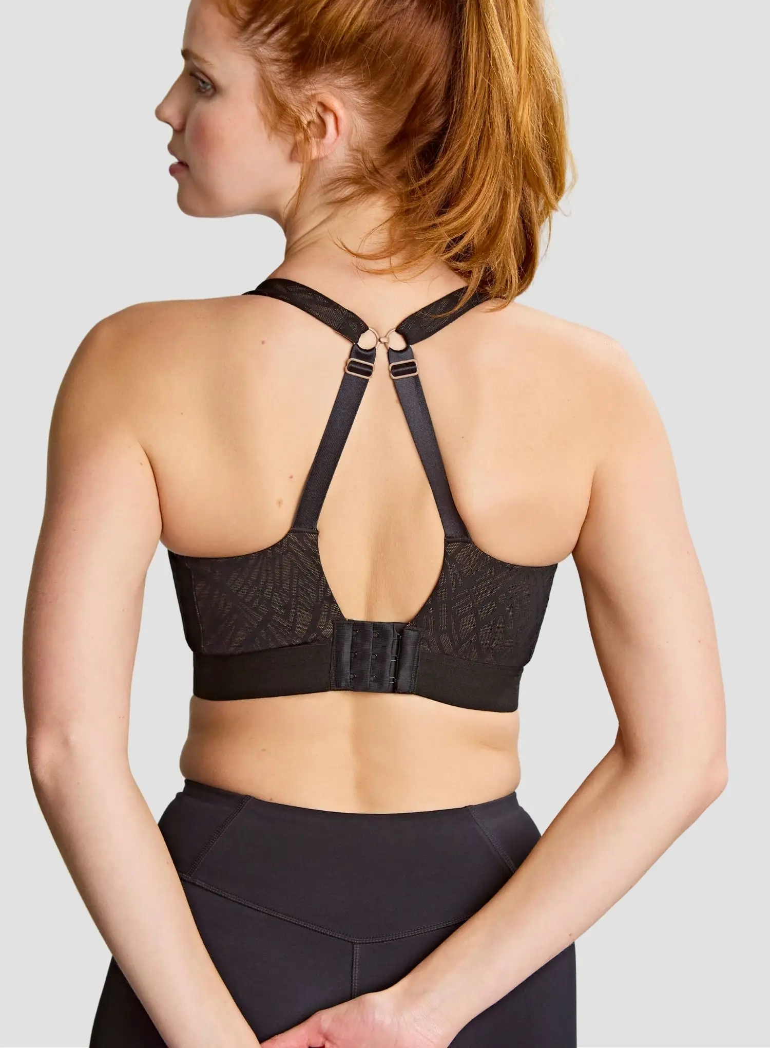 Panache Sport: Endurance Non Padded Wired Sports Bra Black Latte - Image 4