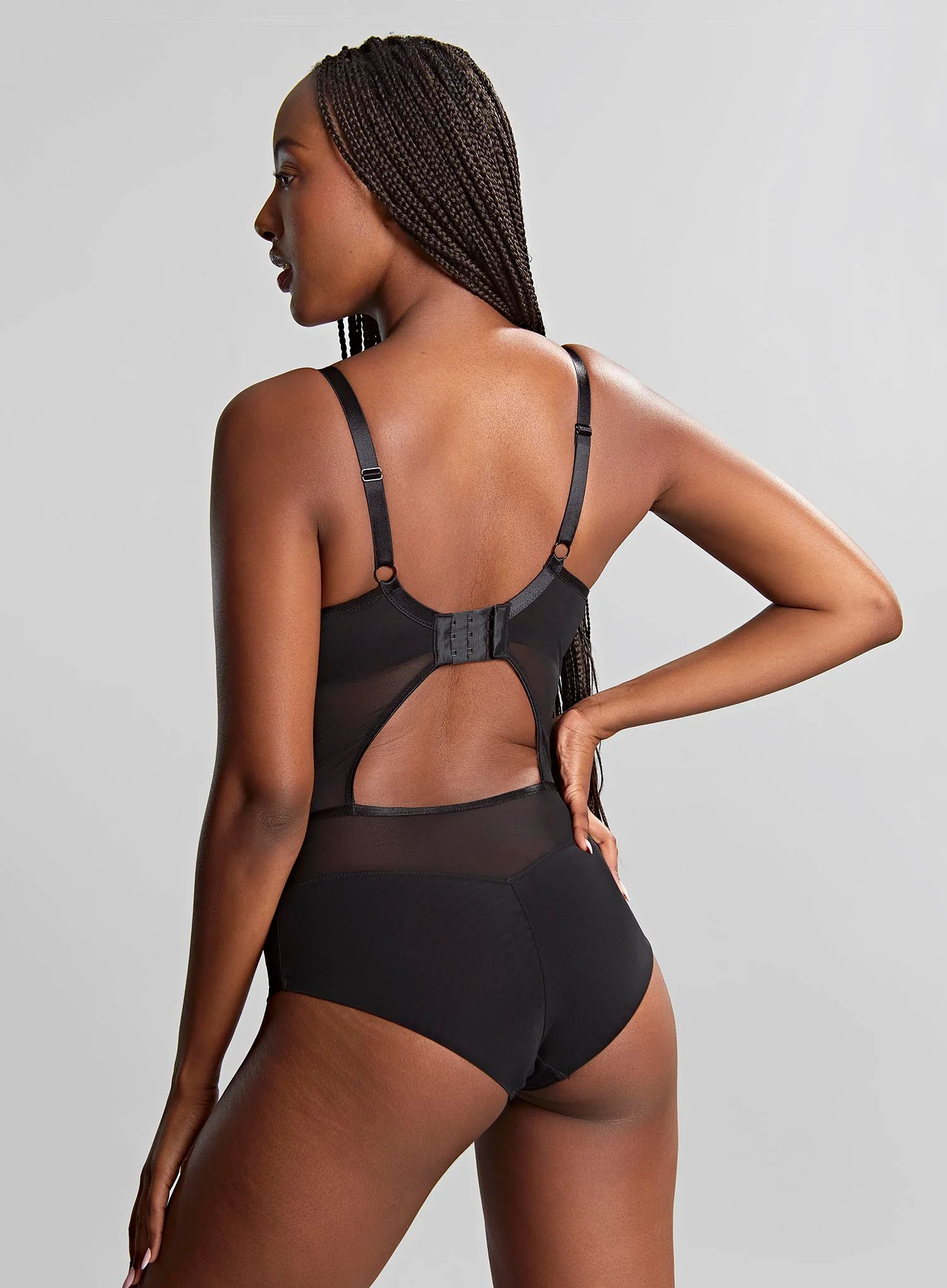 Panache: Tango Essence Plunge Bodysuit Obsidian - Image 2