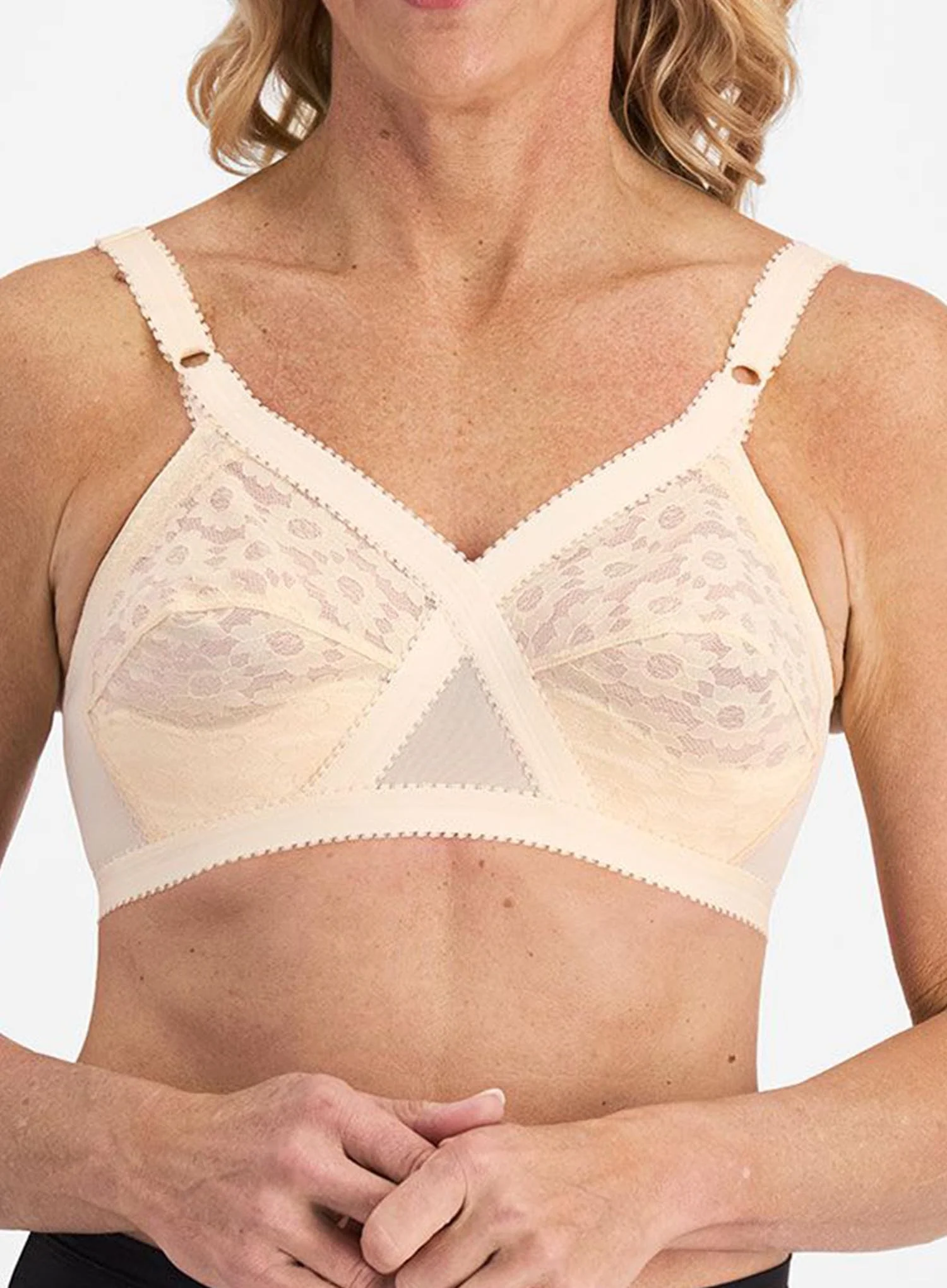 Playtex: Cross Your Heart Wire Free Bra Beige - Image 4