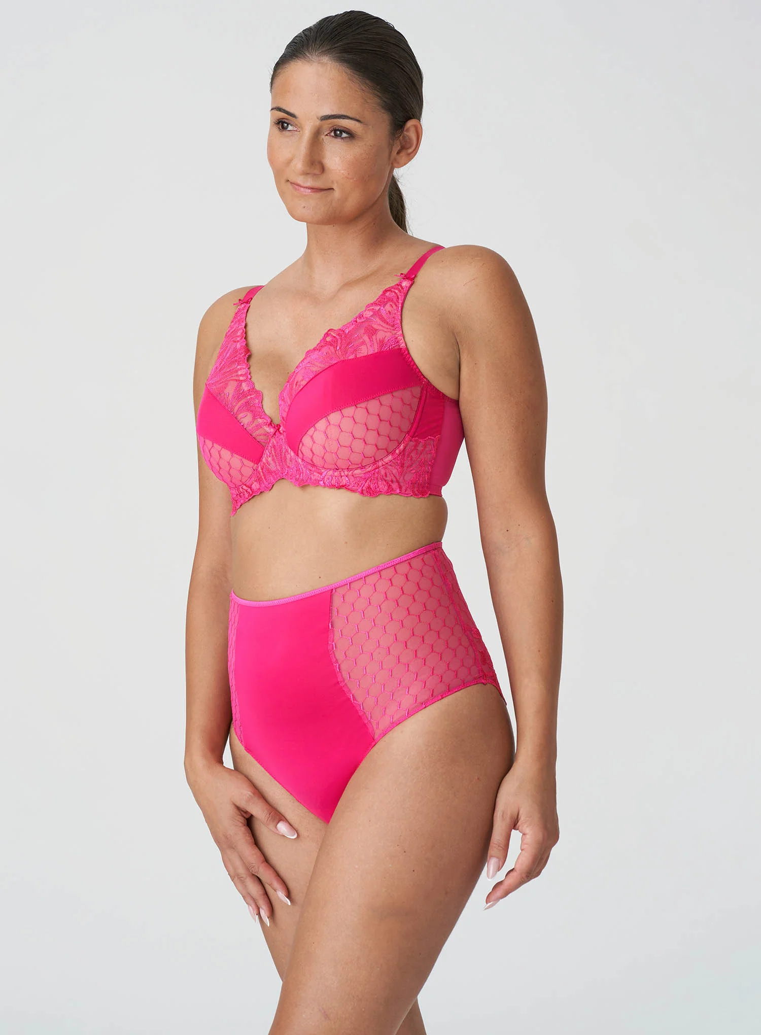 Primadonna: Disah Half Padded Plunge Underwired Bra Electric Pink - Image 4