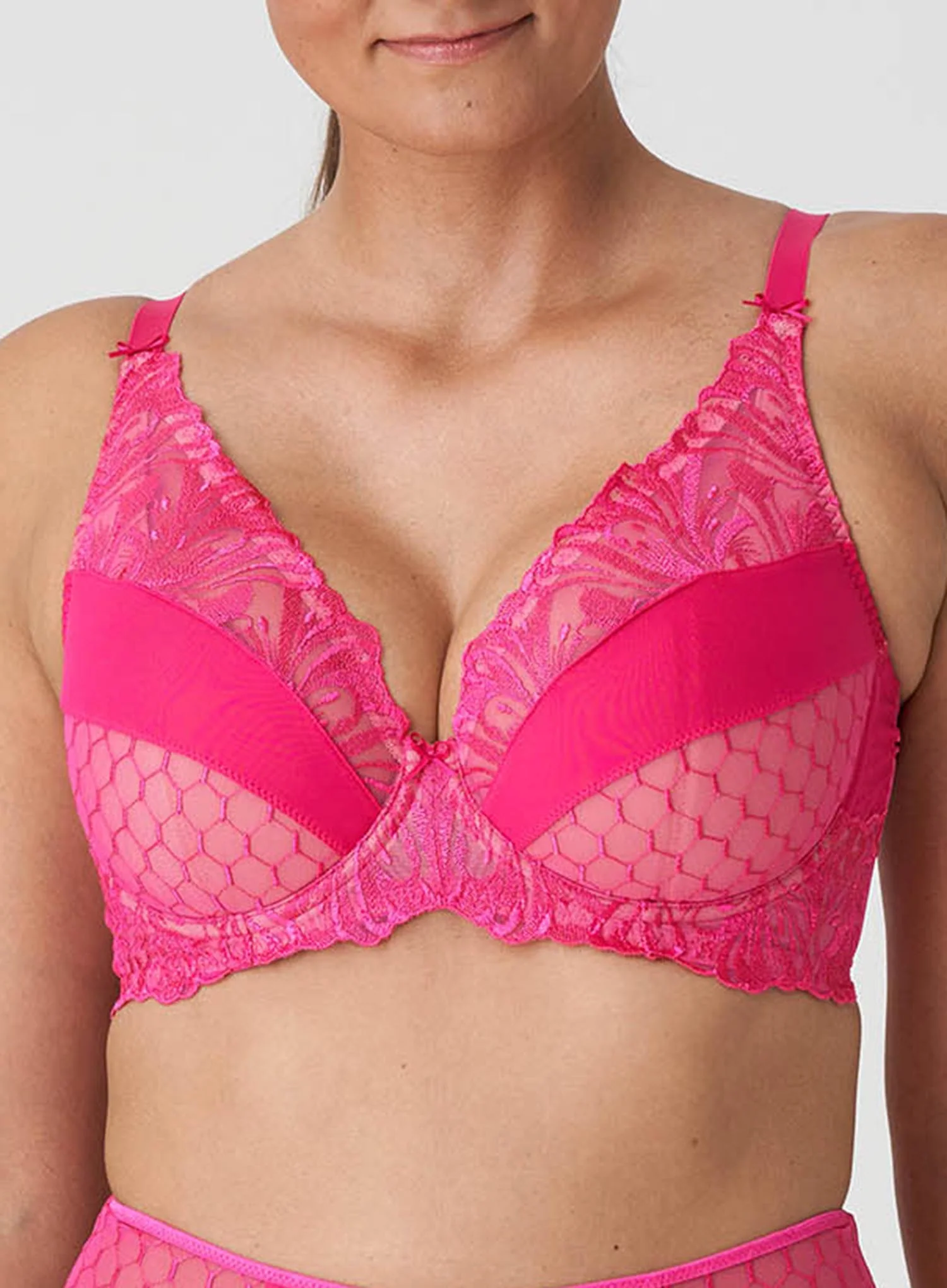 Primadonna: Disah Half Padded Plunge Underwired Bra Electric Pink - Image 5
