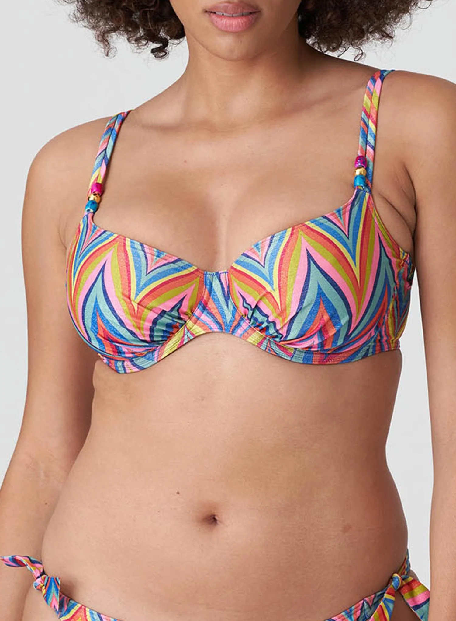 PrimaDonna Swim: Kea Full Cup Bikini Top Rainbow Paradise - Image 4