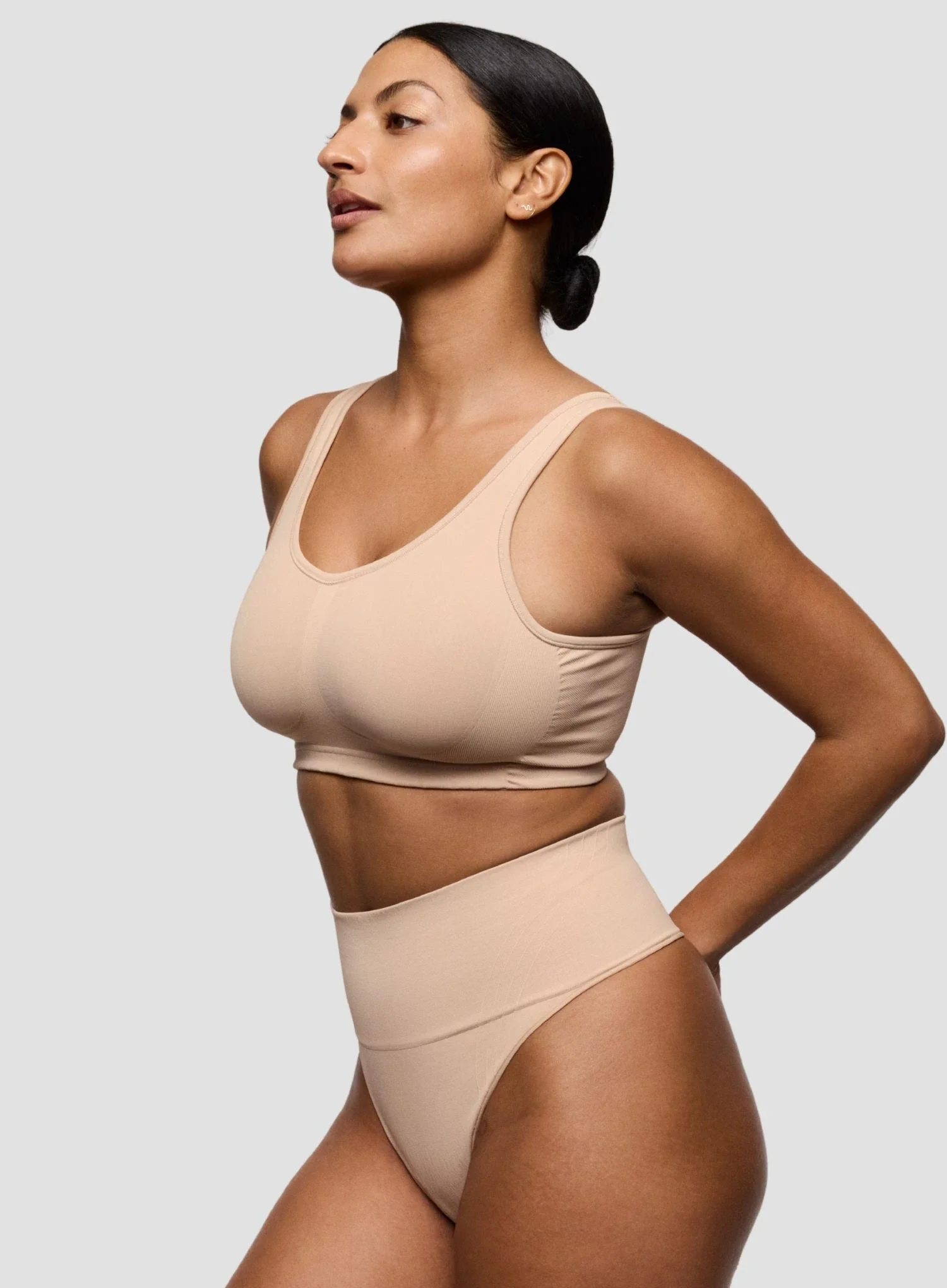 Primadonna: Nudda High Waist Shaping Thong Caffe Latte - Image 3