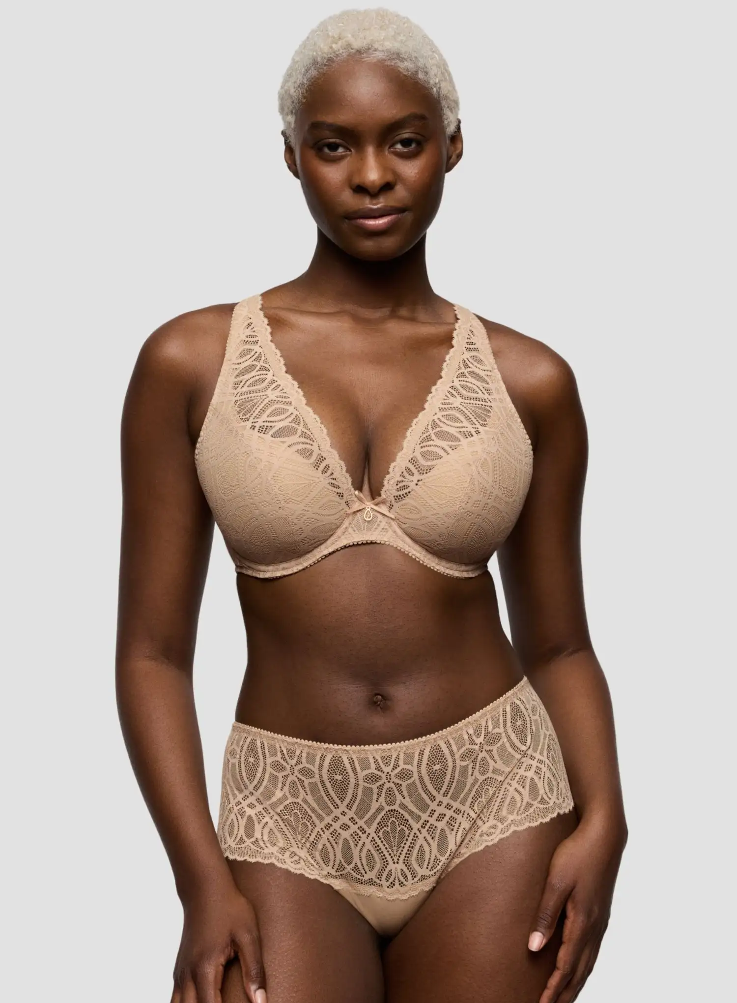 Primadonna: Salerno Half Padded Plunge Bra Candy Ginger - Image 2