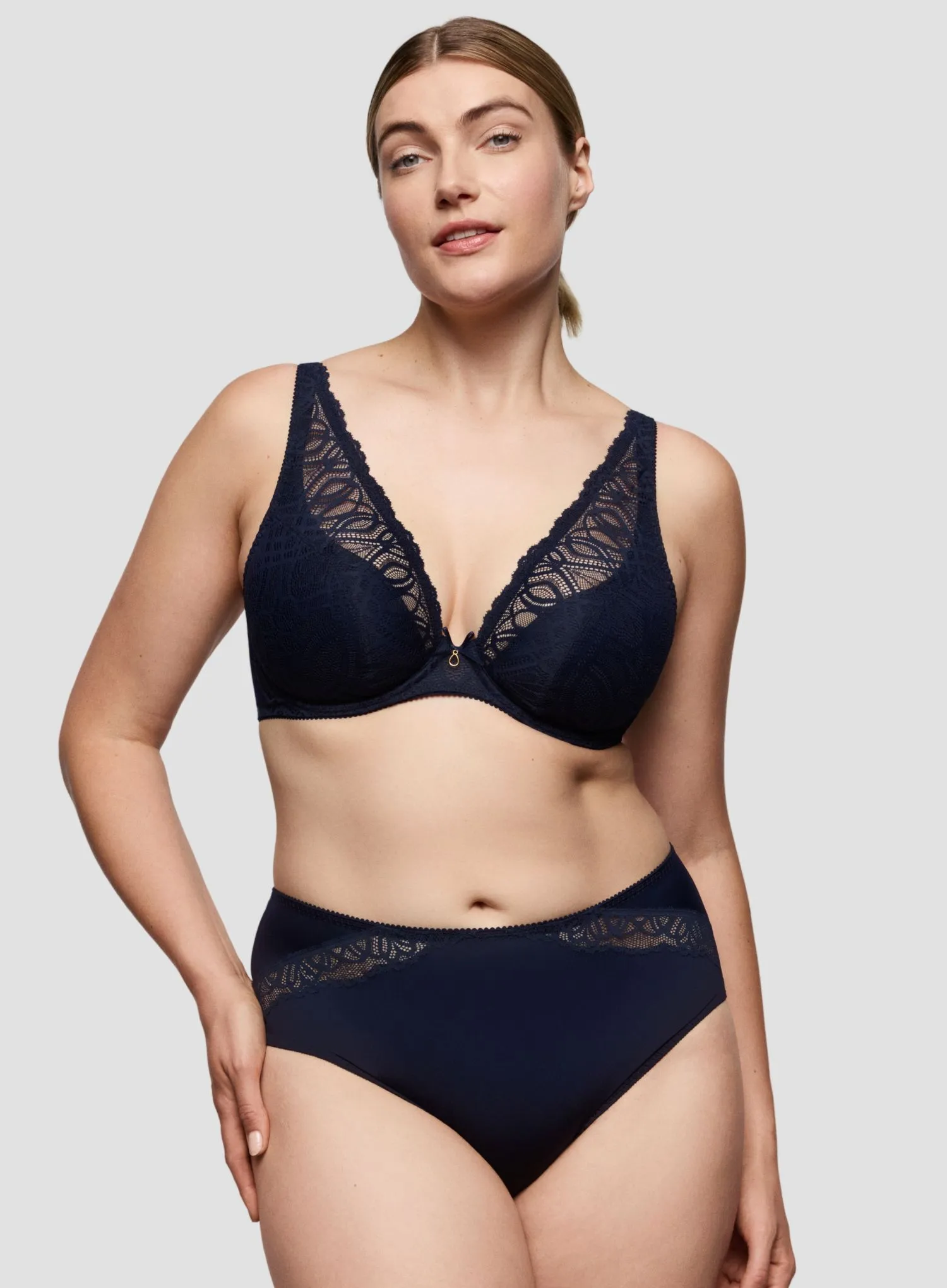 Primadonna: Salerno Half Padded Plunge Bra Midnight Blue - Image 2