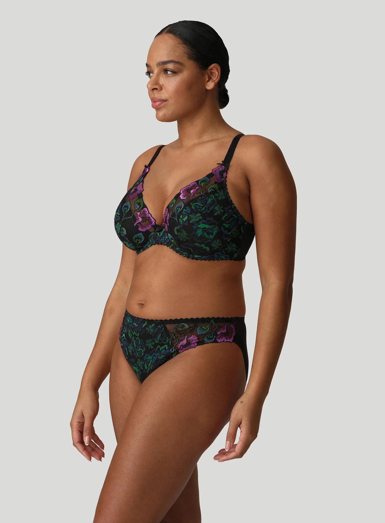PrimaDonna: San Angel Underwired Half Padded Plunge Bra Peacock Feather - Image 4