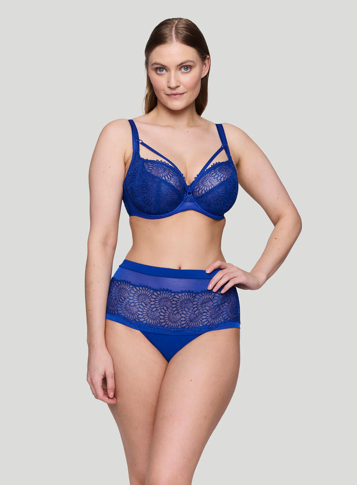 Primadonna: Sophora Balconette Tulip Seam Bra Blue Print - Image 2