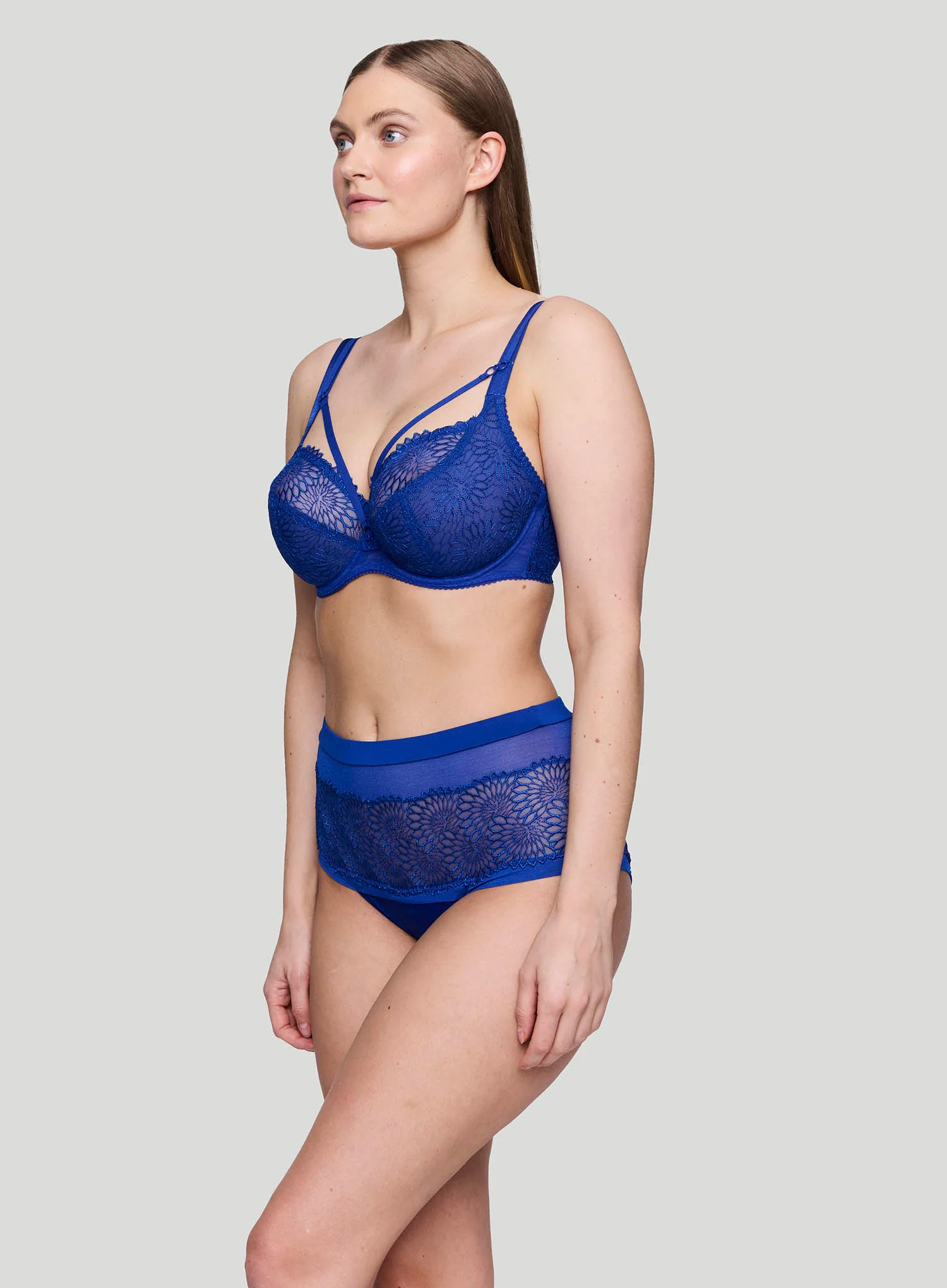 Primadonna: Sophora Balconette Tulip Seam Bra Blue Print - Image 4